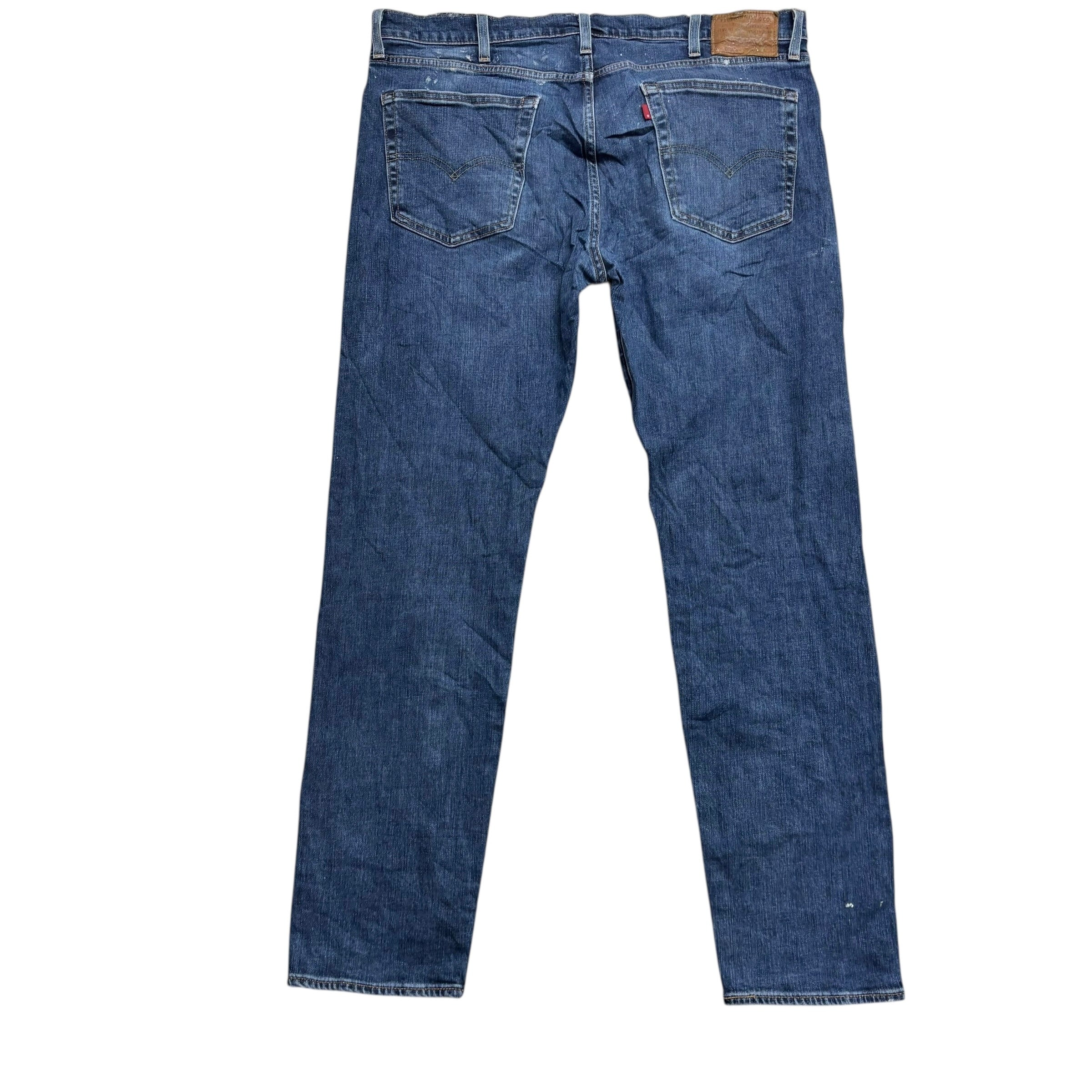 Levis 502 Jeans W38 L34 Mens Mid Blue Regular Tapered Fit Stretch Denim (F)
