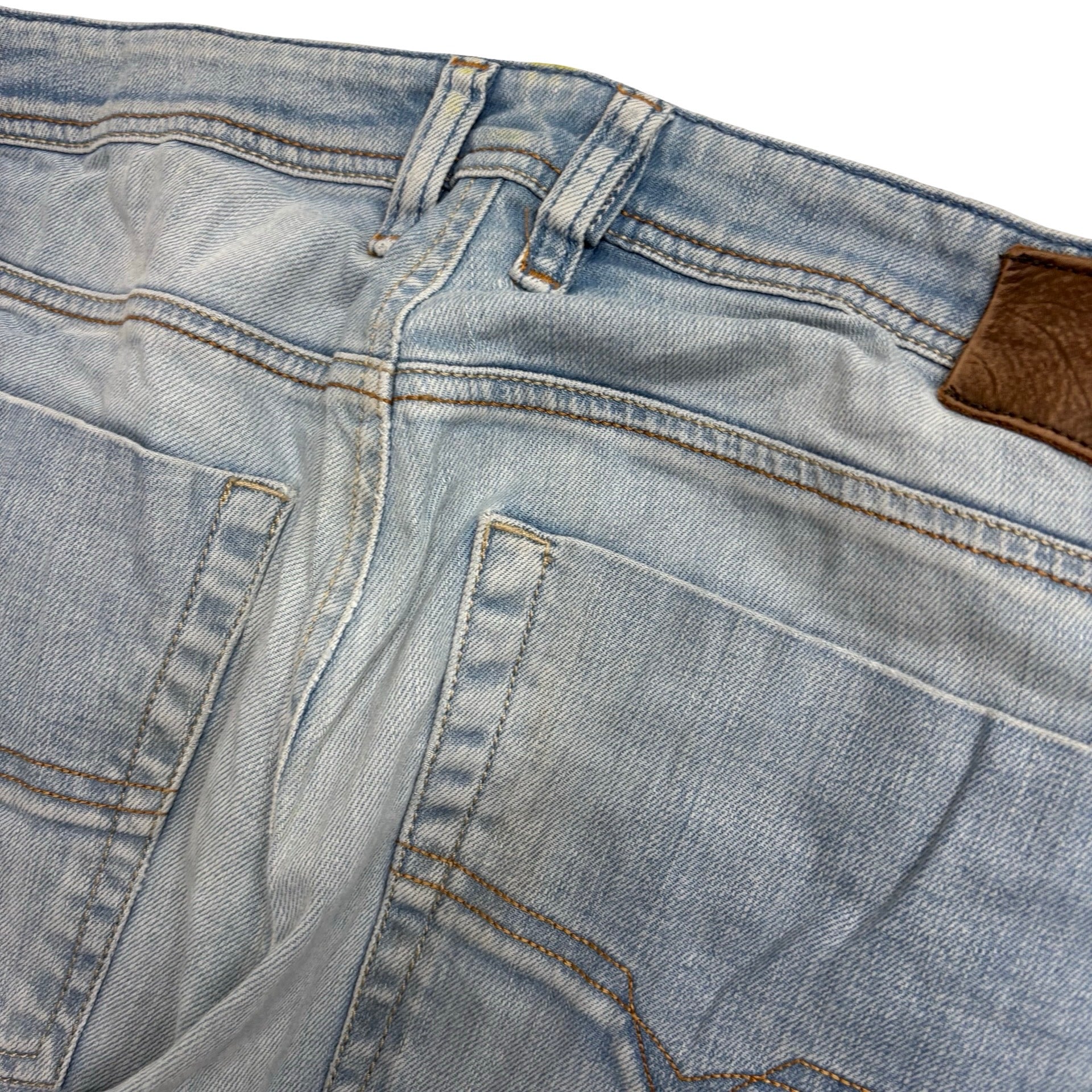 Diesel Zatiny Jeans W32 L32 Mens Light Blue Regular Bootcut Fit Stretch