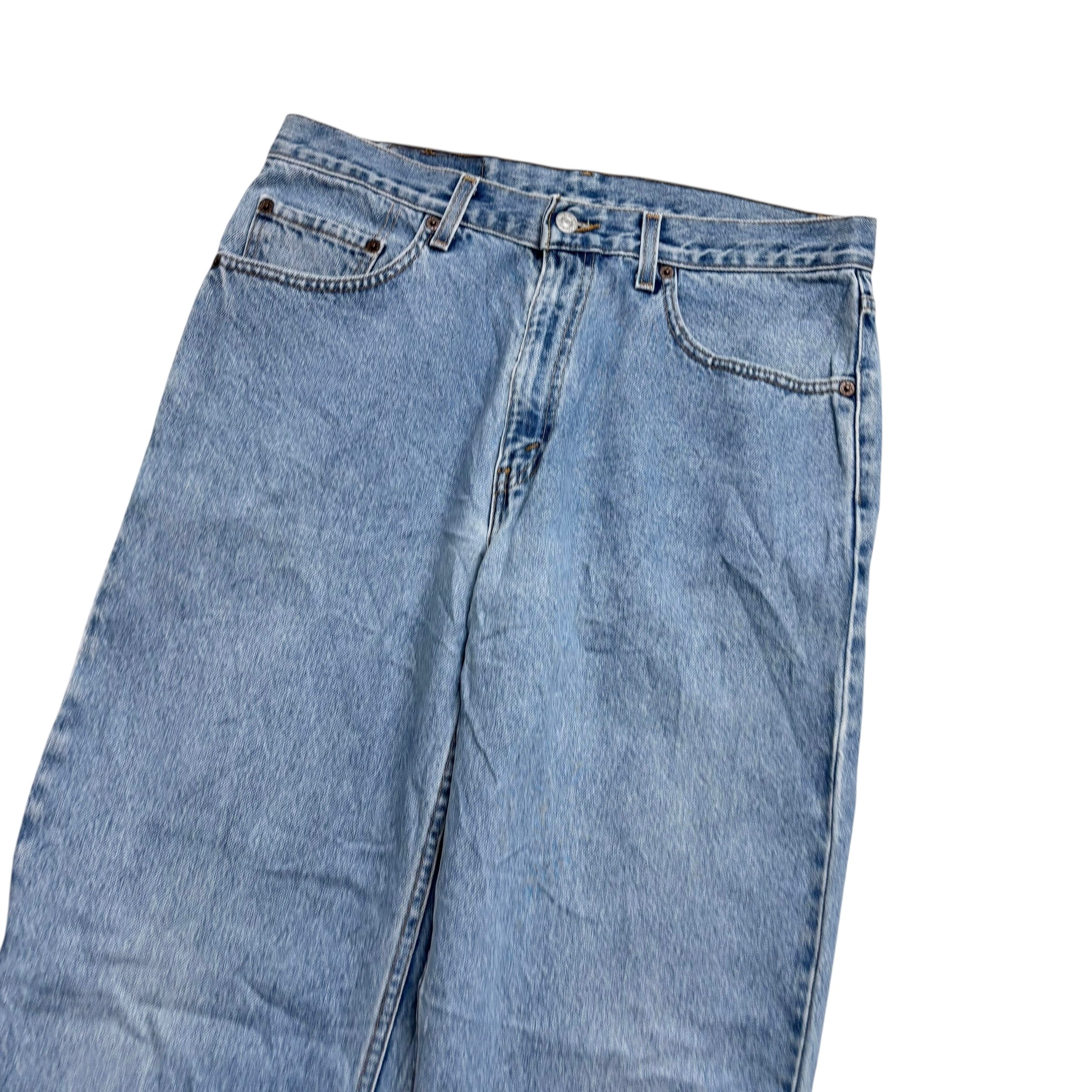 Levis Jeans W34 L34 Mens Light Blue Relaxed Straight Fit Vintage Denim
