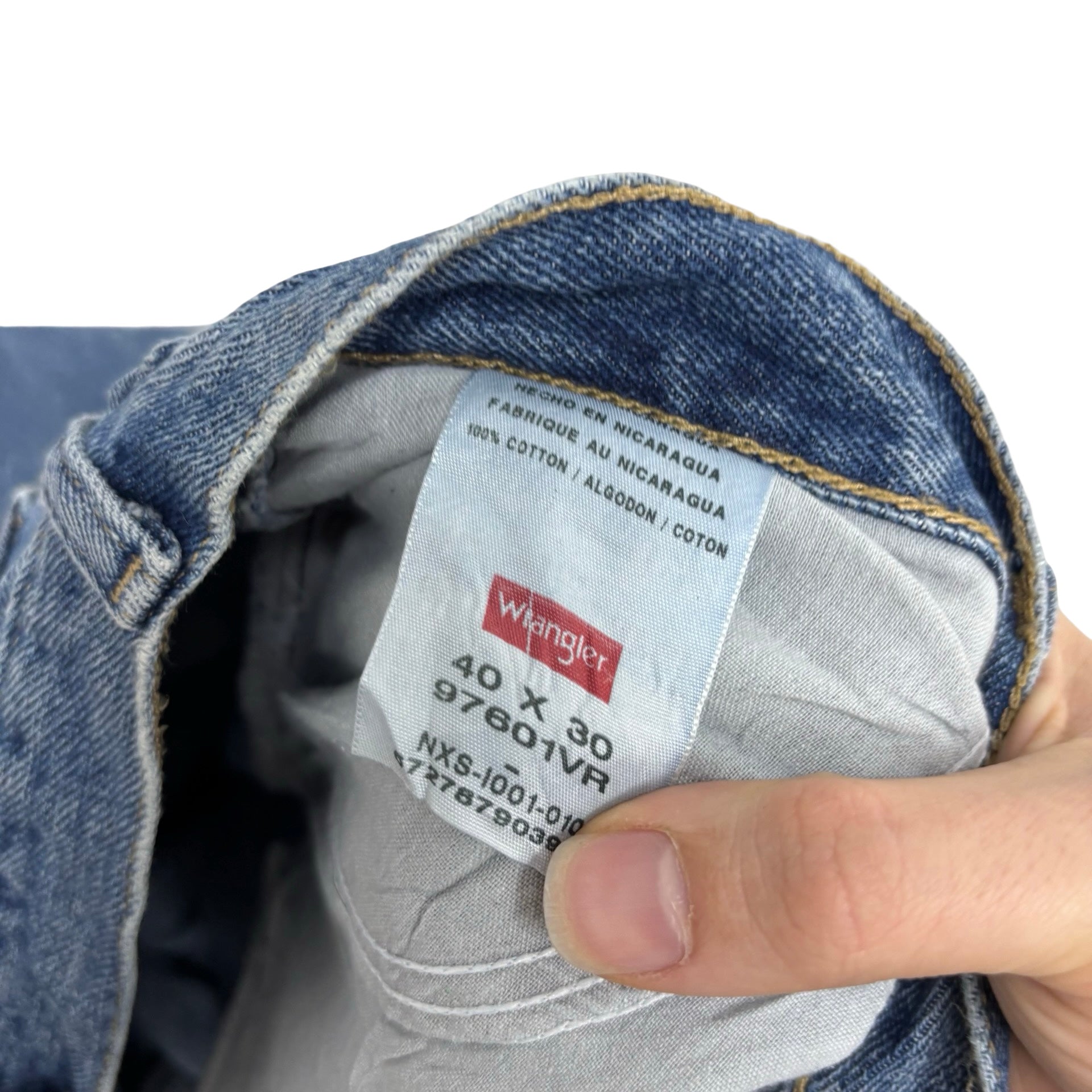 Wrangler Jeans W40 L30 Mens Light Blue Relaxed Straight Fit Denim (E)