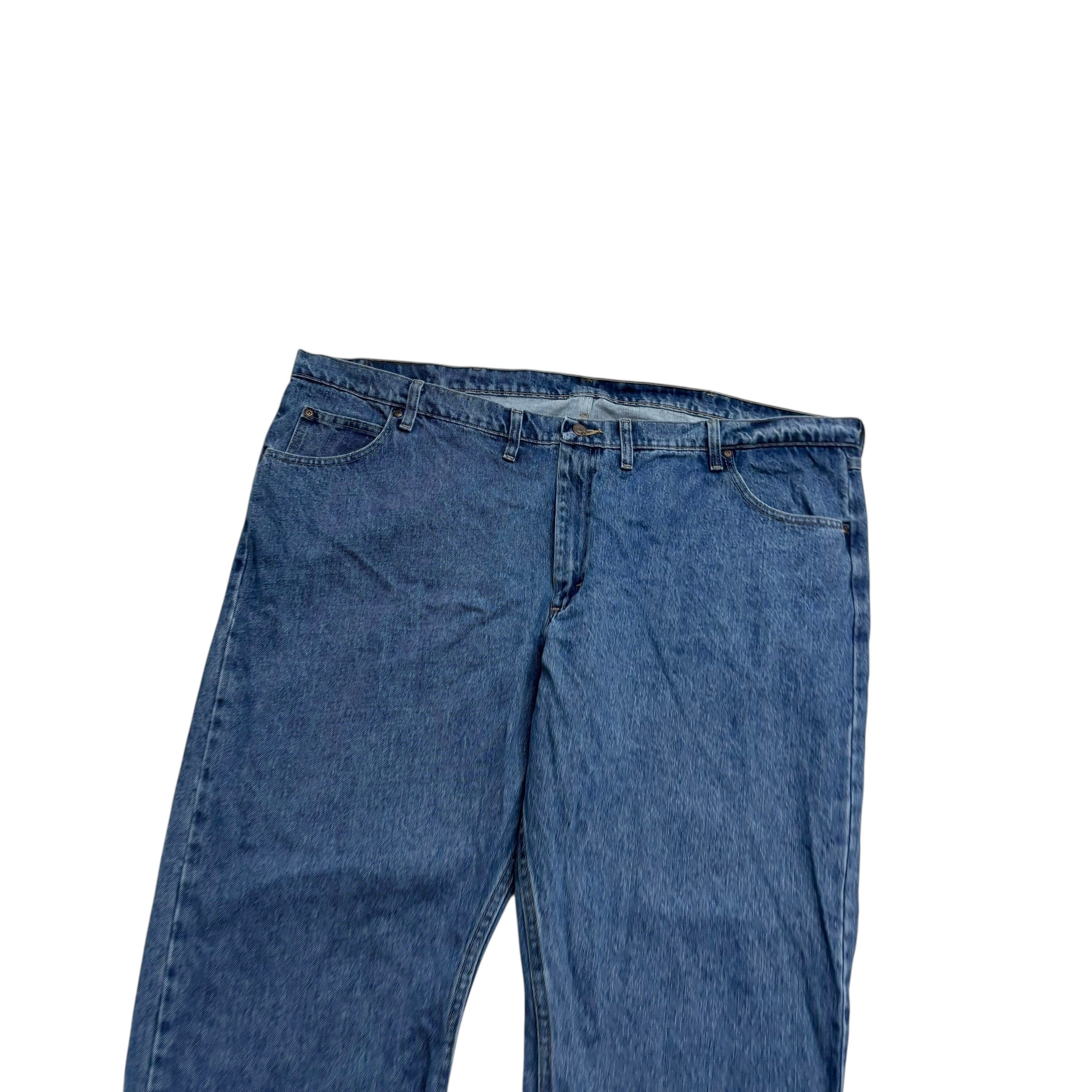 Wrangler Jeans W50 L30 Mens Mid Blue Relaxed Straight Fit Denim (E)
