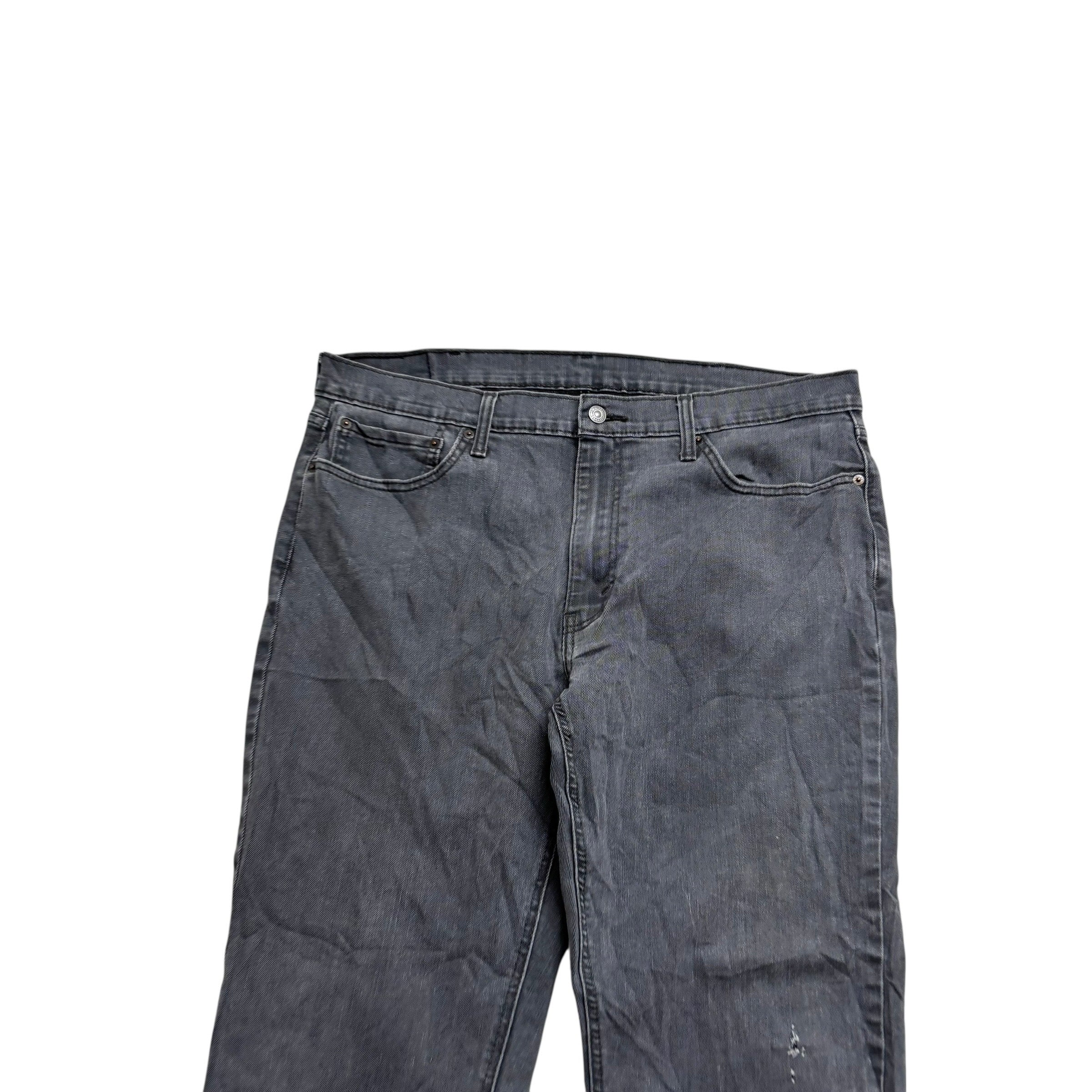 Levis 541 Jeans W38 L30 Mens Grey Athletic Tapered Fit Stretch Denim (F)