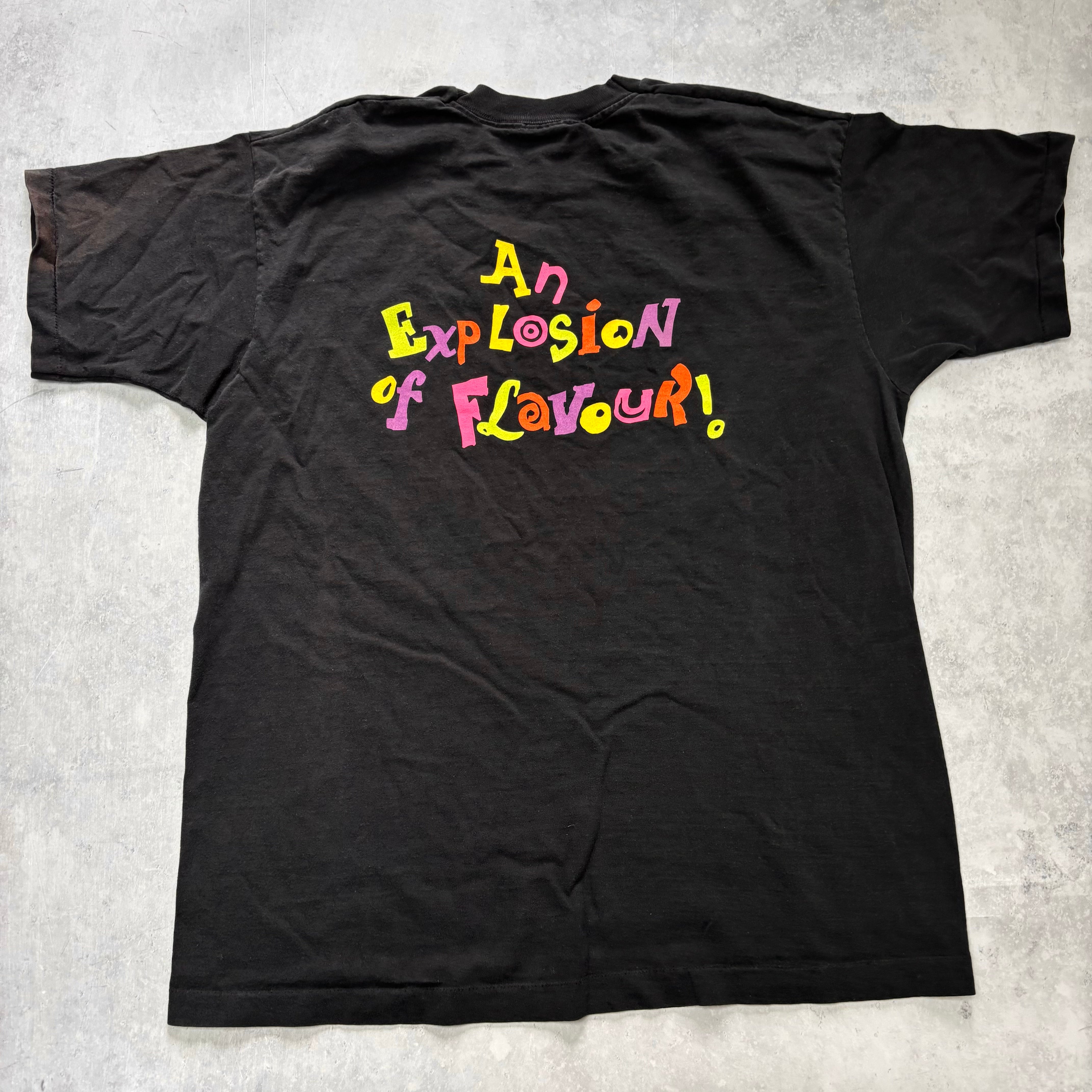 Vintage T Shirt Mens XL Black Single Stitch Graphic Print 90s USA