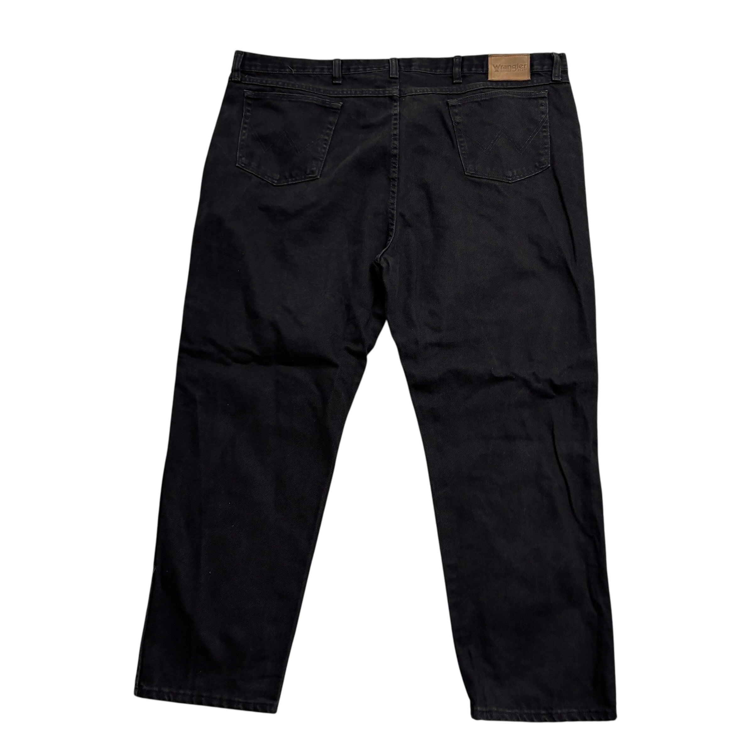 Wrangler Jeans W46 L30 Mens Black Relaxed Tapered Fit Vintage Denim (E)