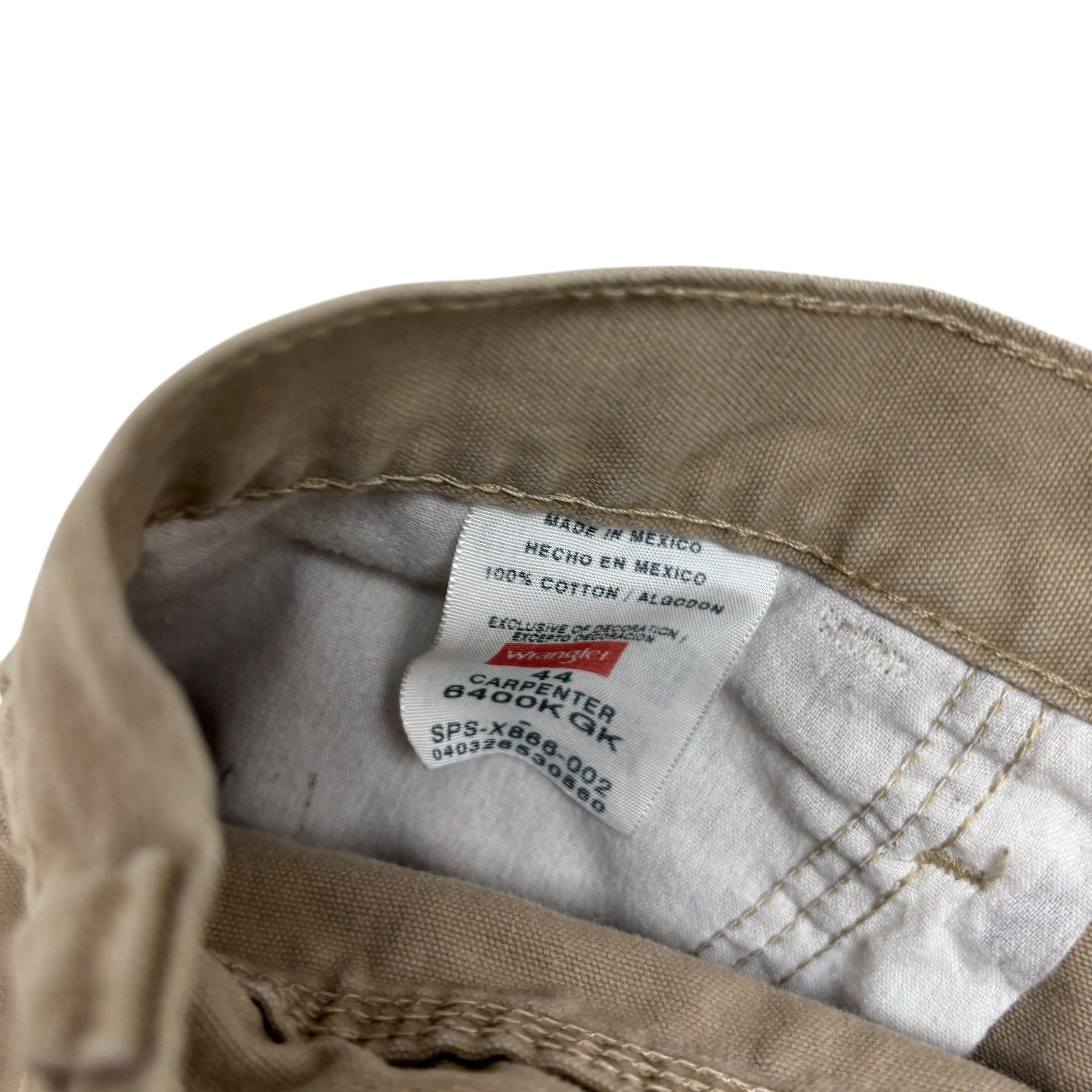 Wrangler Baggy Jorts W42 Mens Beige Canvas Shorts Relaxed Carpenter