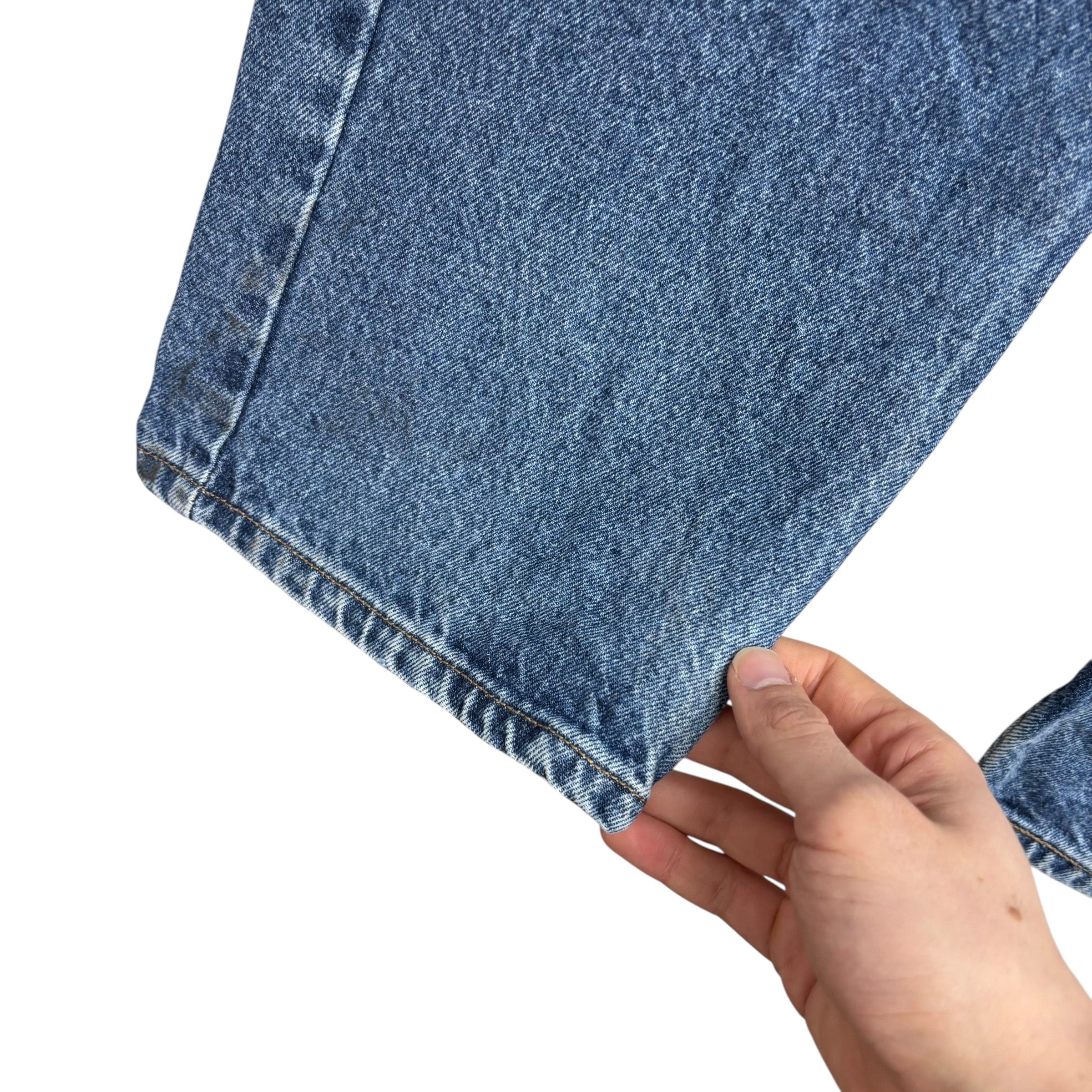 Levis Signature Jeans W36 L30 Mens Mid Blue Regular Straight Vintage Denim (F)