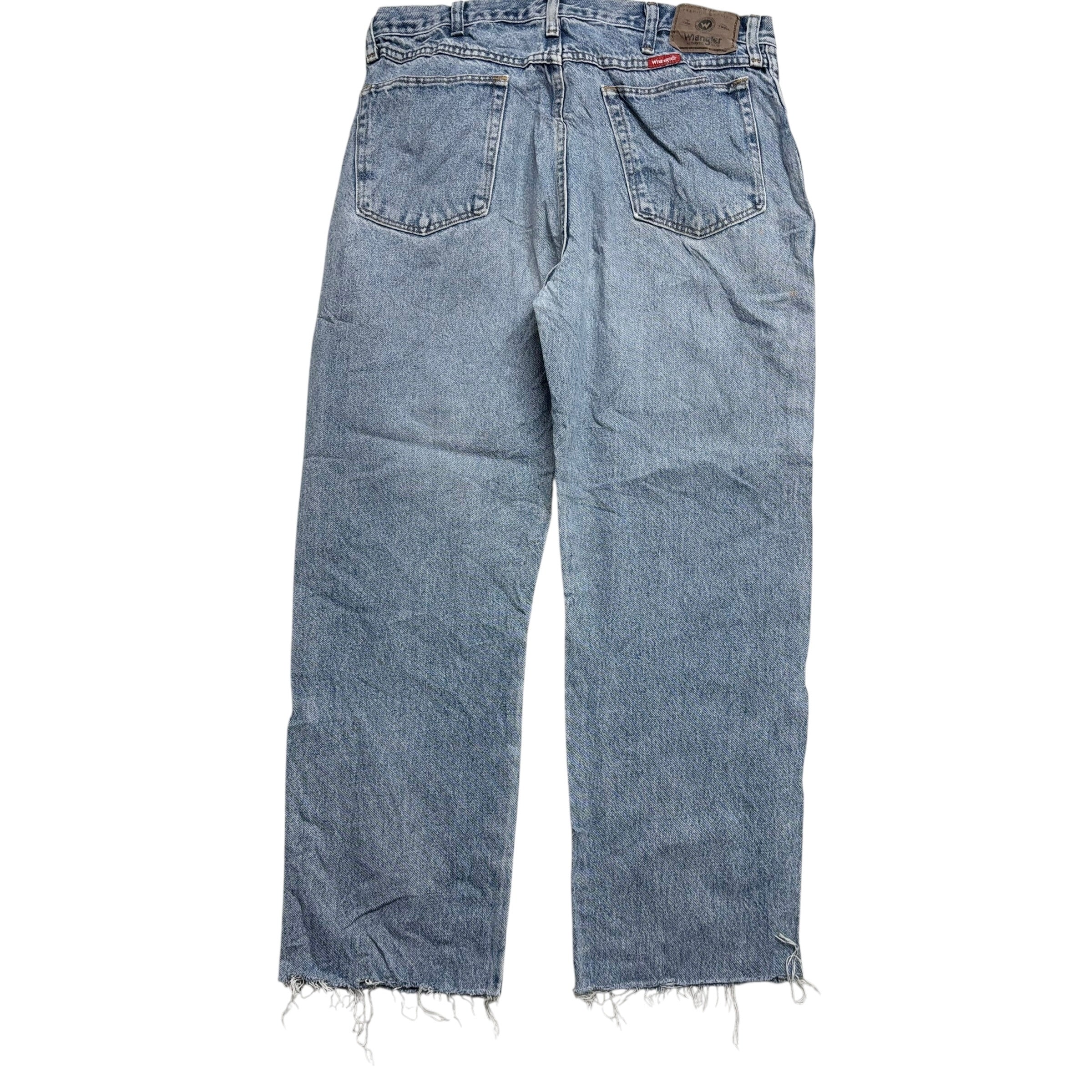Wrangler Jeans W34 L28 Mens Light Blue Regular Straight Fit Vintage Denim (F)
