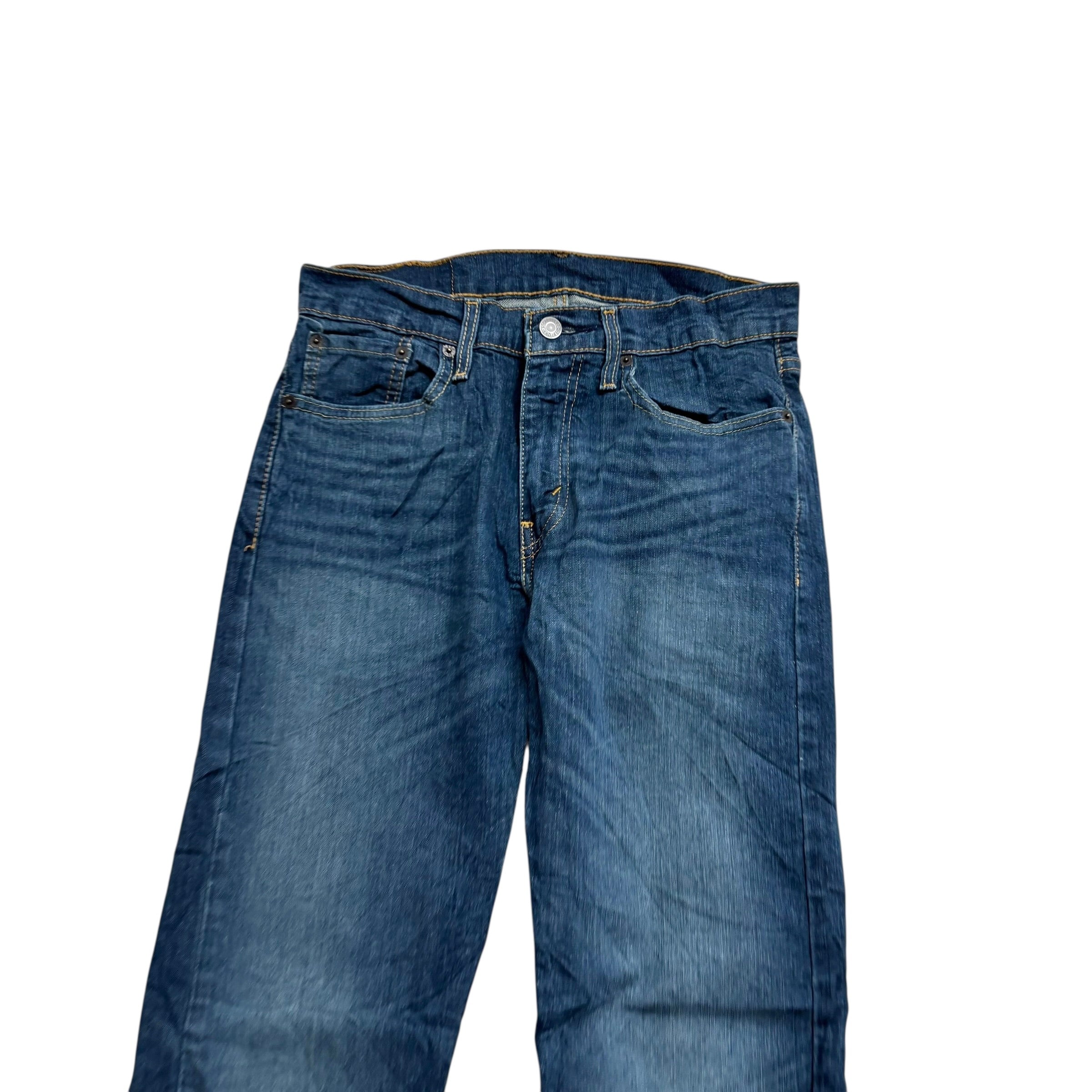 Levis 502 Jeans W30 L30 Mens Dark Blue Regular Tapered Fit Stretch Denim (E)