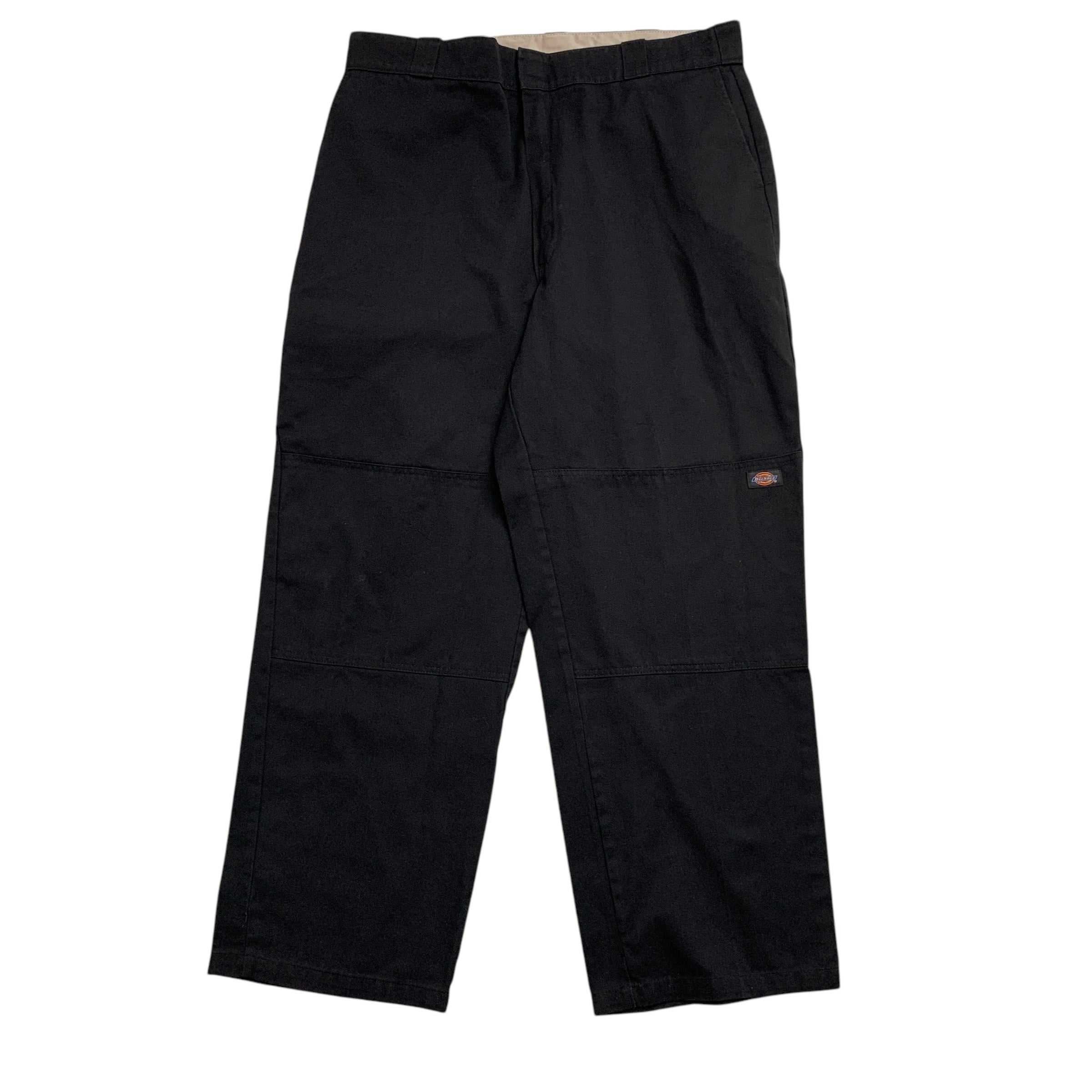 Dickies Double Knee Trousers W40 L32 Mens Black Pants Baggy Relaxed Fit Workwear