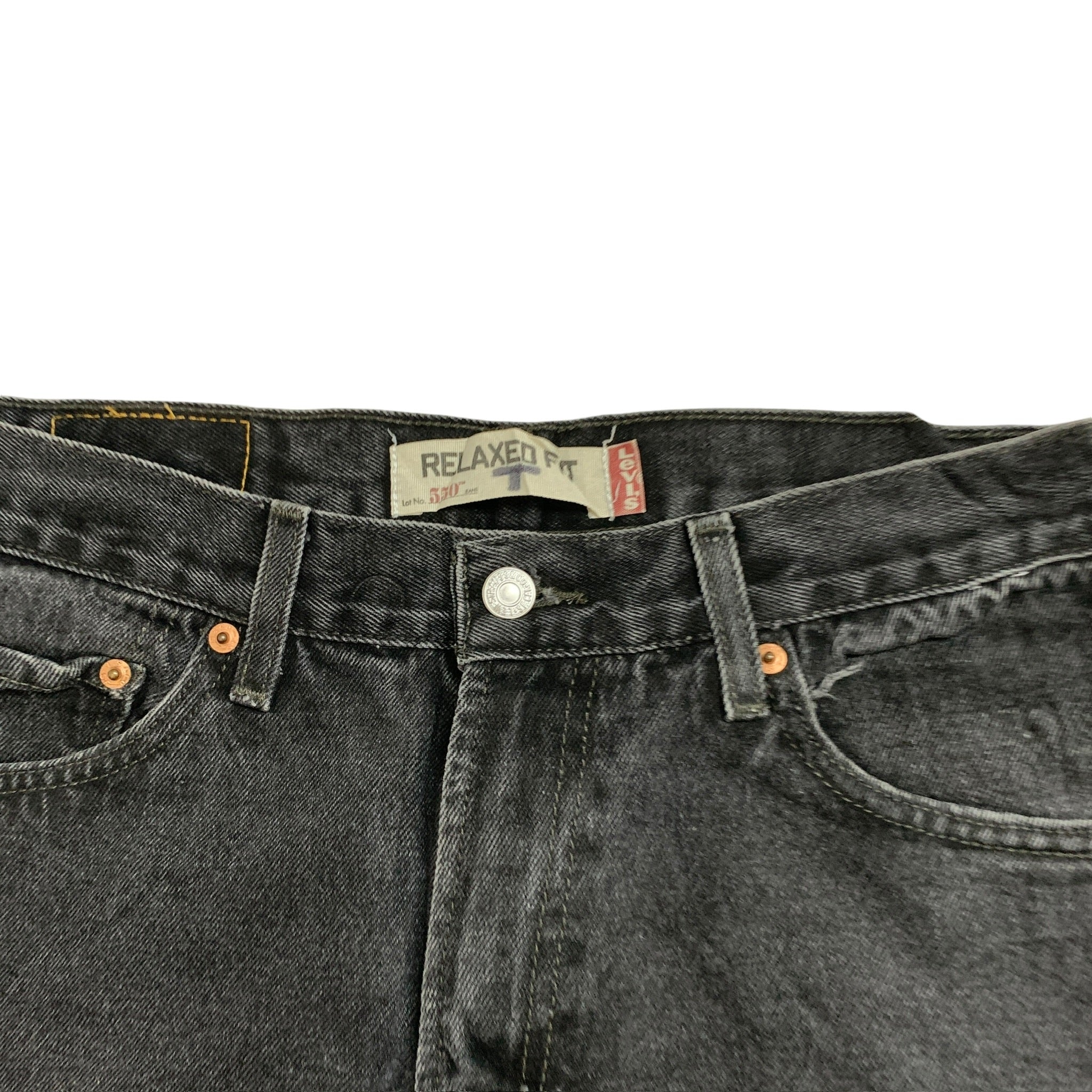 Levis 550 Jeans W31 L30 Mens Black Baggy Relaxed Straight Fit Vintage Denim