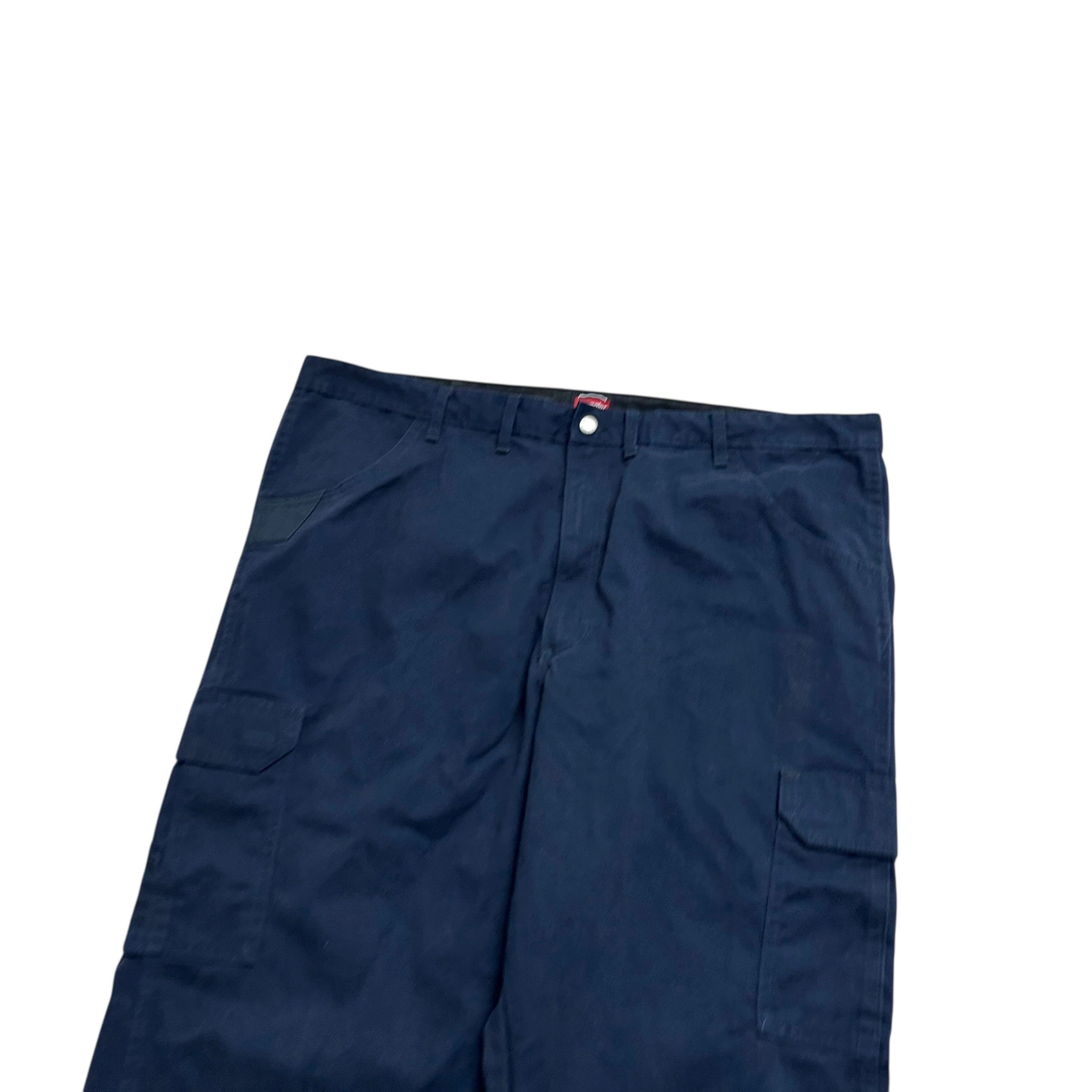 Wrangler Cargo Pants W44 L30 Mens Navy Blue Relaxed Straight Fit Trousers