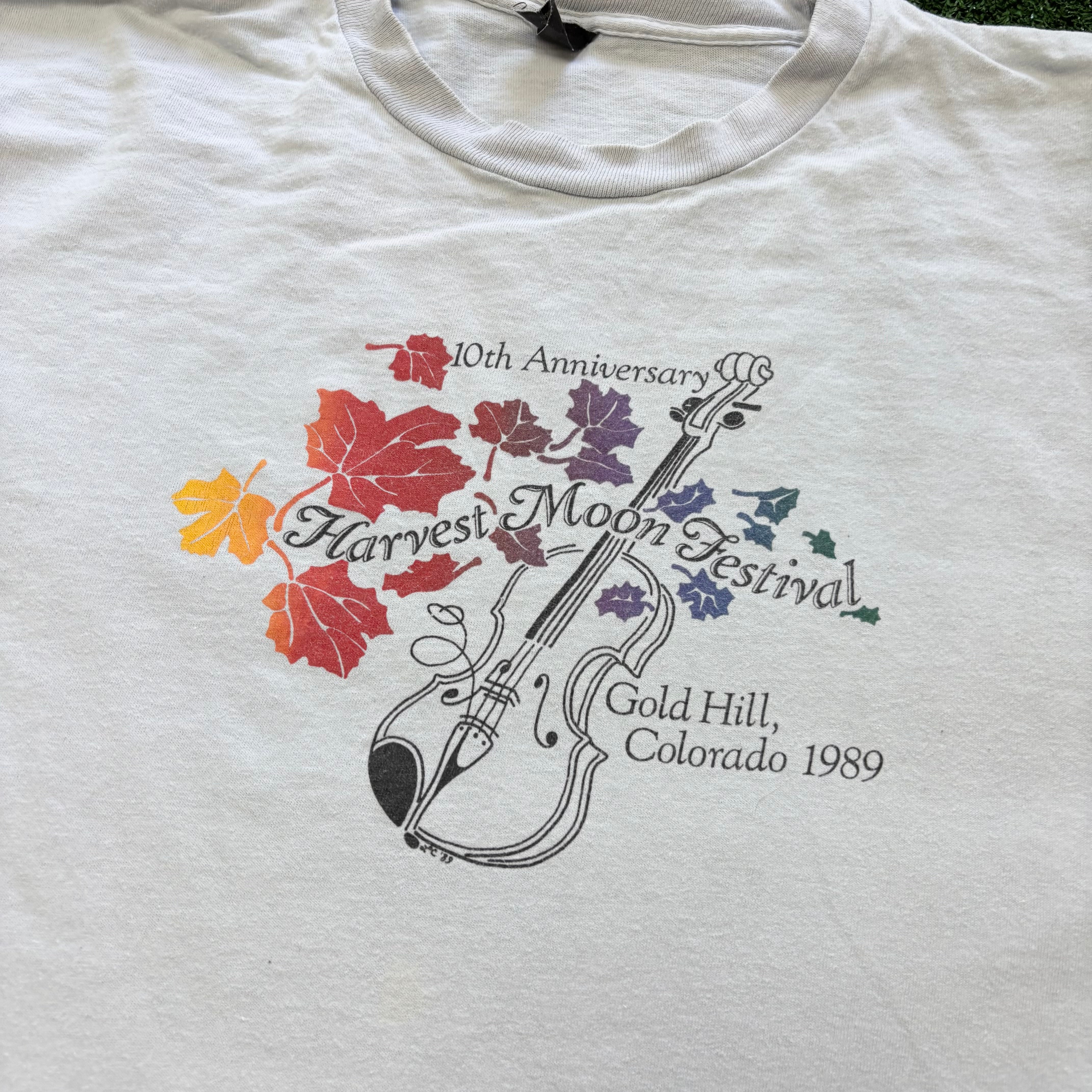 Vintage T Shirt Mens Large Grey Single Stitch Graphic Print 80s Music (F)