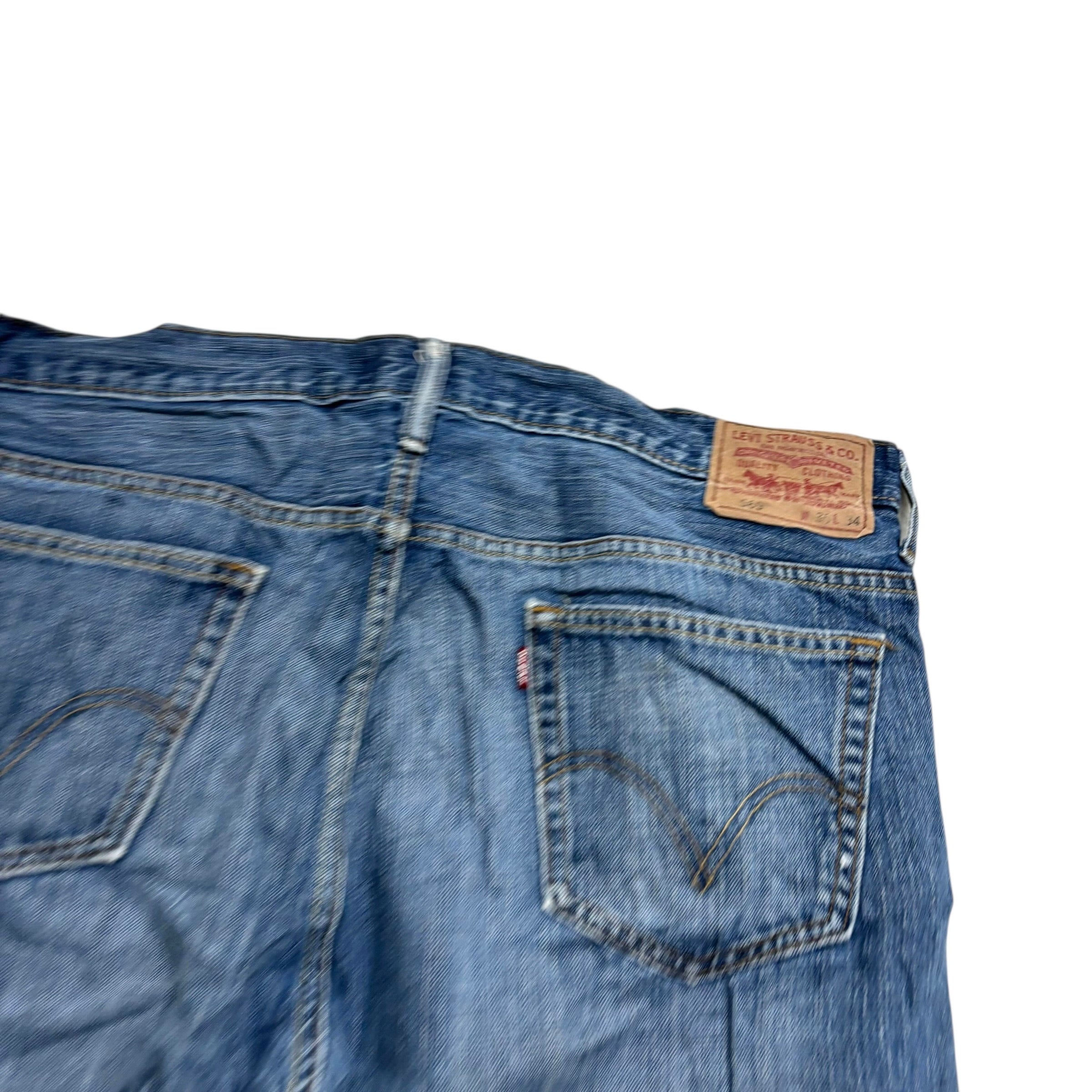 Levis 569 Jeans W36 L34 Mens Mid Blue Baggy Relaxed Straight Vintage Denim (E)