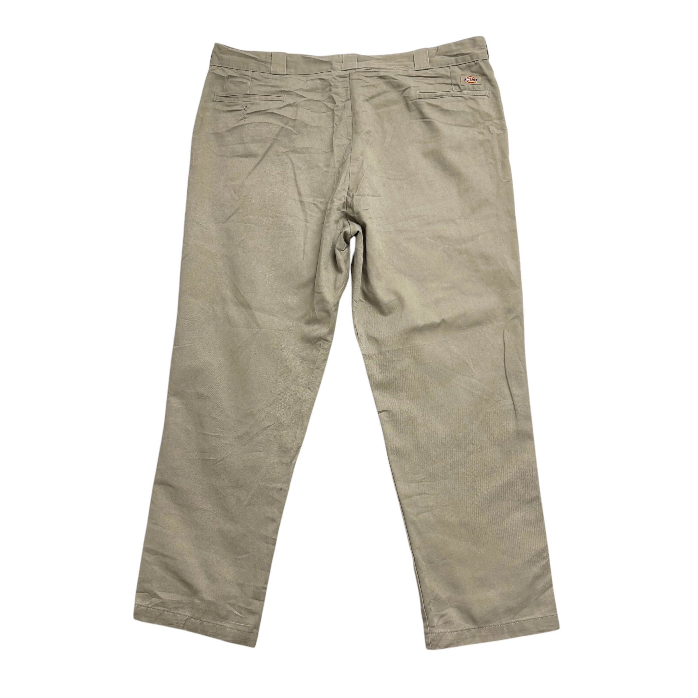 Dickies 874 Trousers W44 L32 Mens Beige Pants Original Straight Fit Workwear