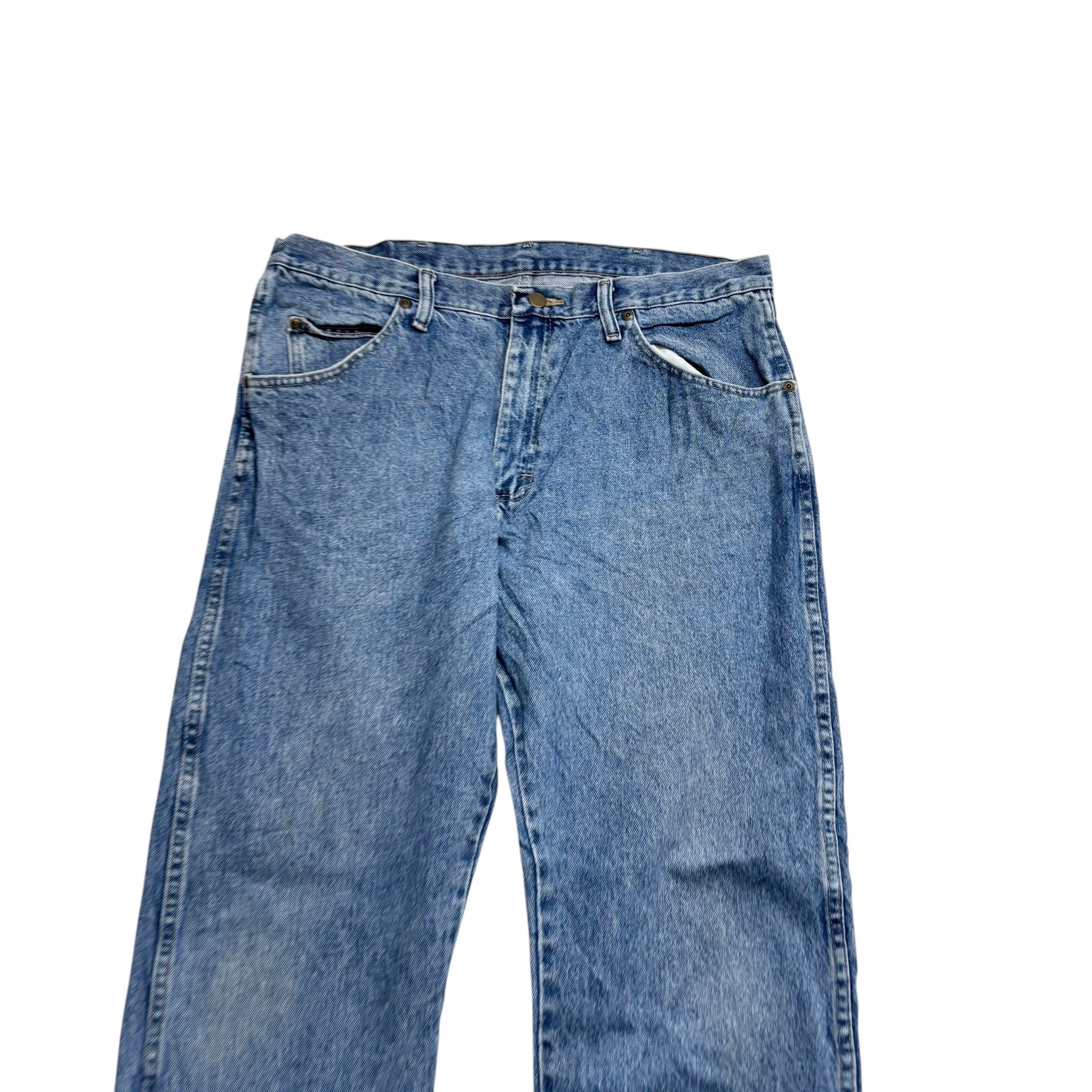Wrangler Jeans W36 L30 Mens Light Blue Regular Straight Fit Vintage Denim