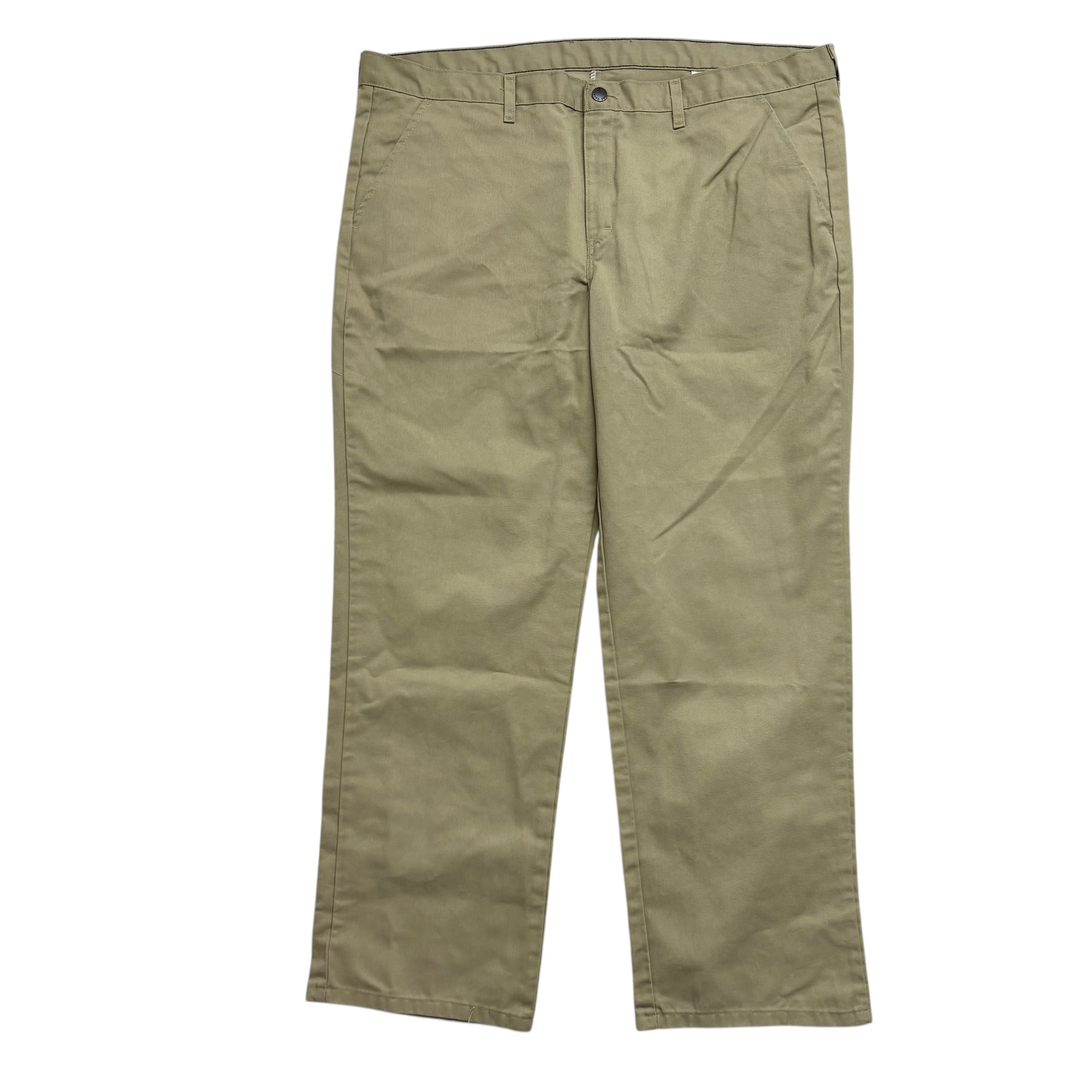 Dickies Chino Trousers W40 L30 Mens Beige Regular Straight Fit Pants (E)