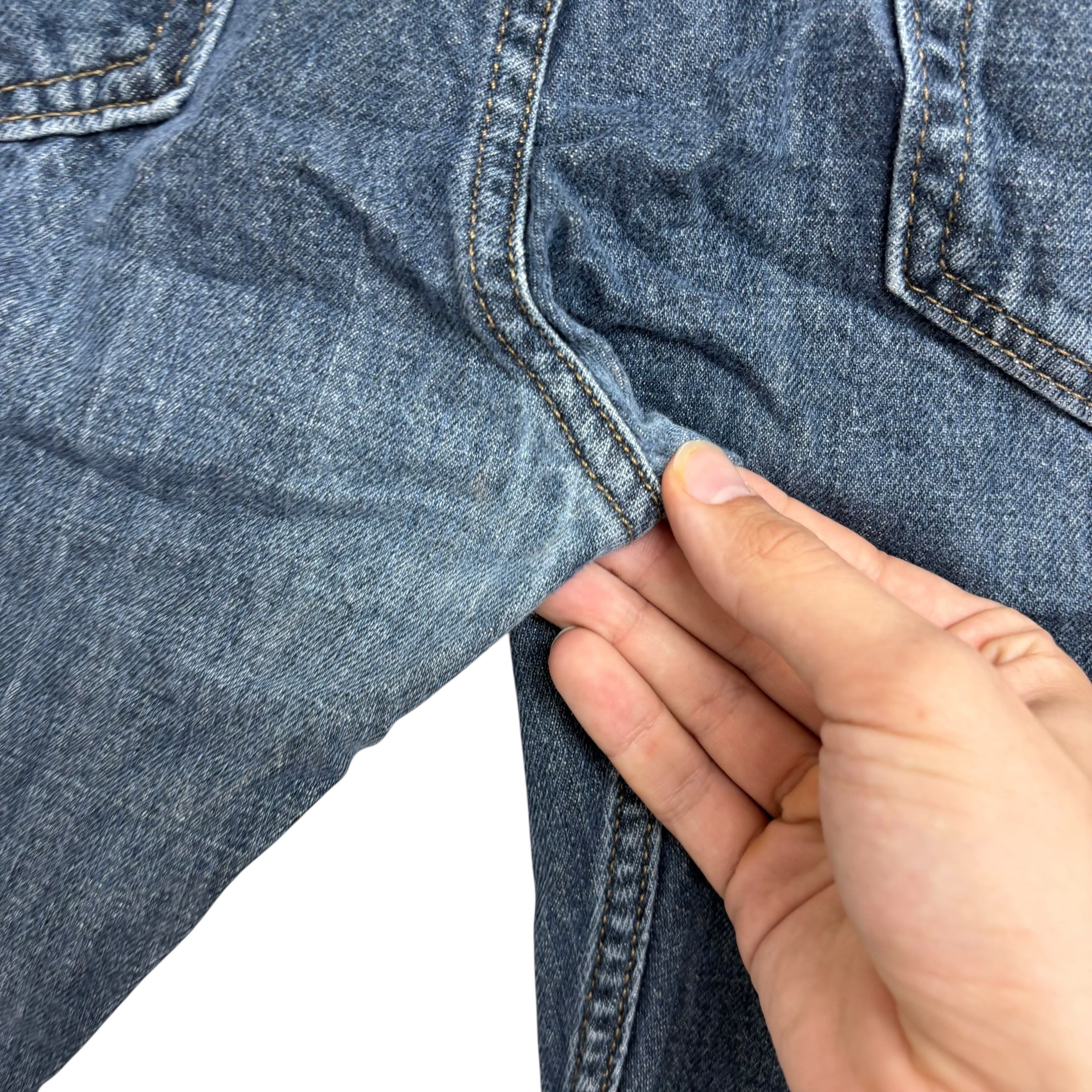 Levis 527 Jeans W34 L30 Mens Mid Blue Slim Bootcut Fit Denim (F)