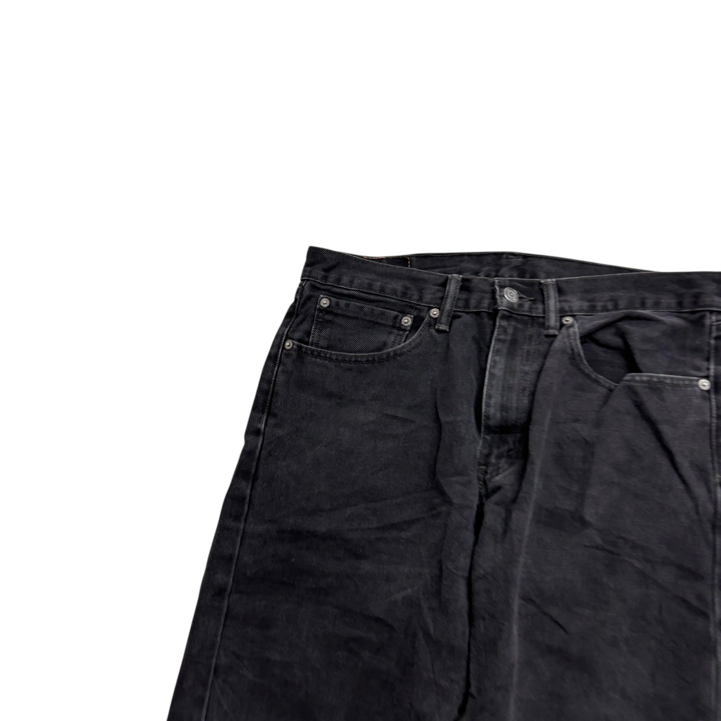 Levis 505 Jeans W34 L32 Mens Black Regular Straight Fit Denim