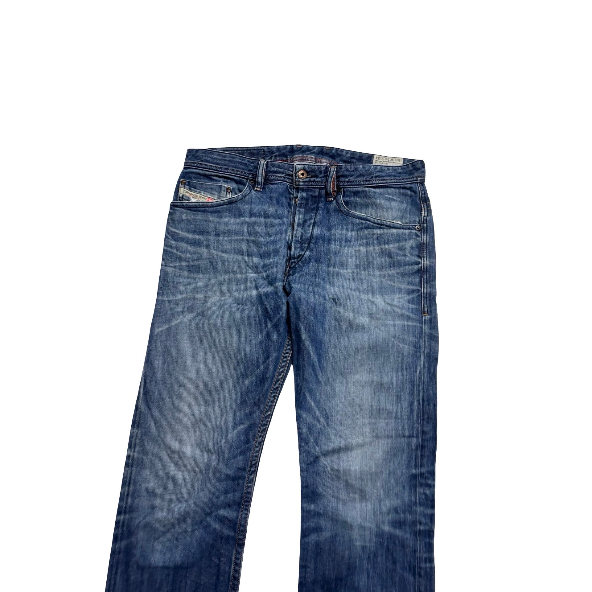 Diesel Braddom Jeans W32 L34 Mens Dark Blue Slim Carrot Fit Denim