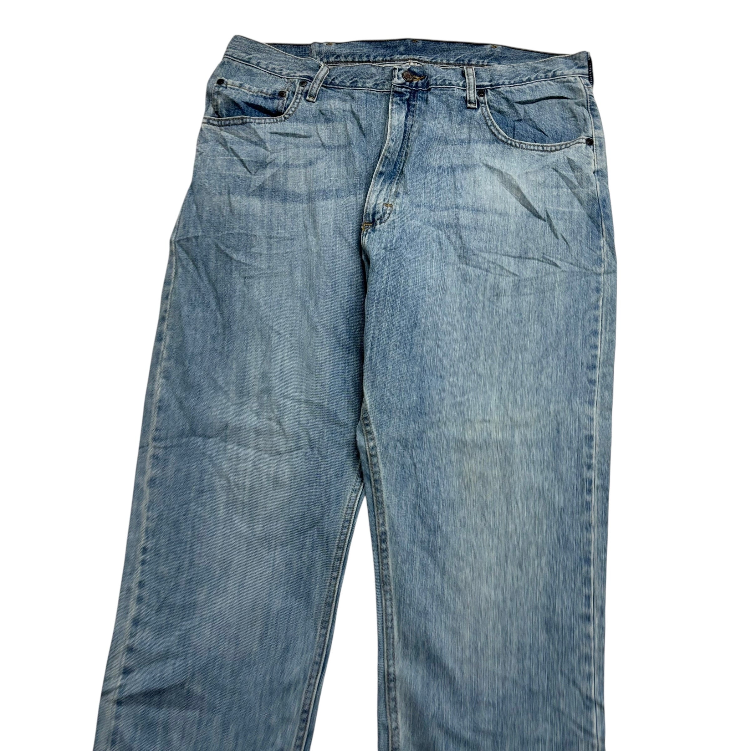 Wrangler Jeans W40 L32 Mens Light Blue Relaxed Straight Fit Baggy Denim (E)