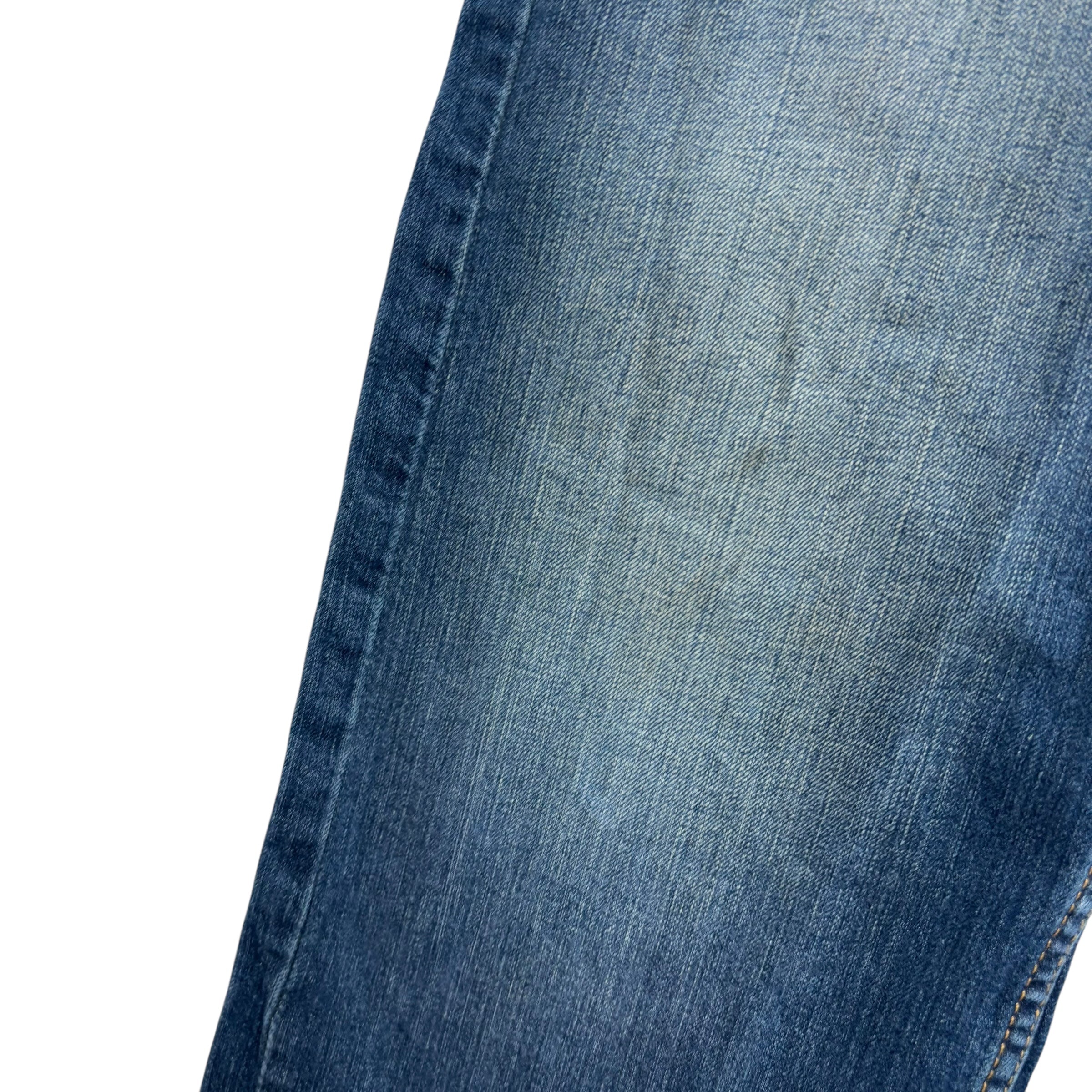 Levis 505 Jeans W36 L30 Mens Dark Blue Regular Straight Fit Stretch Denim