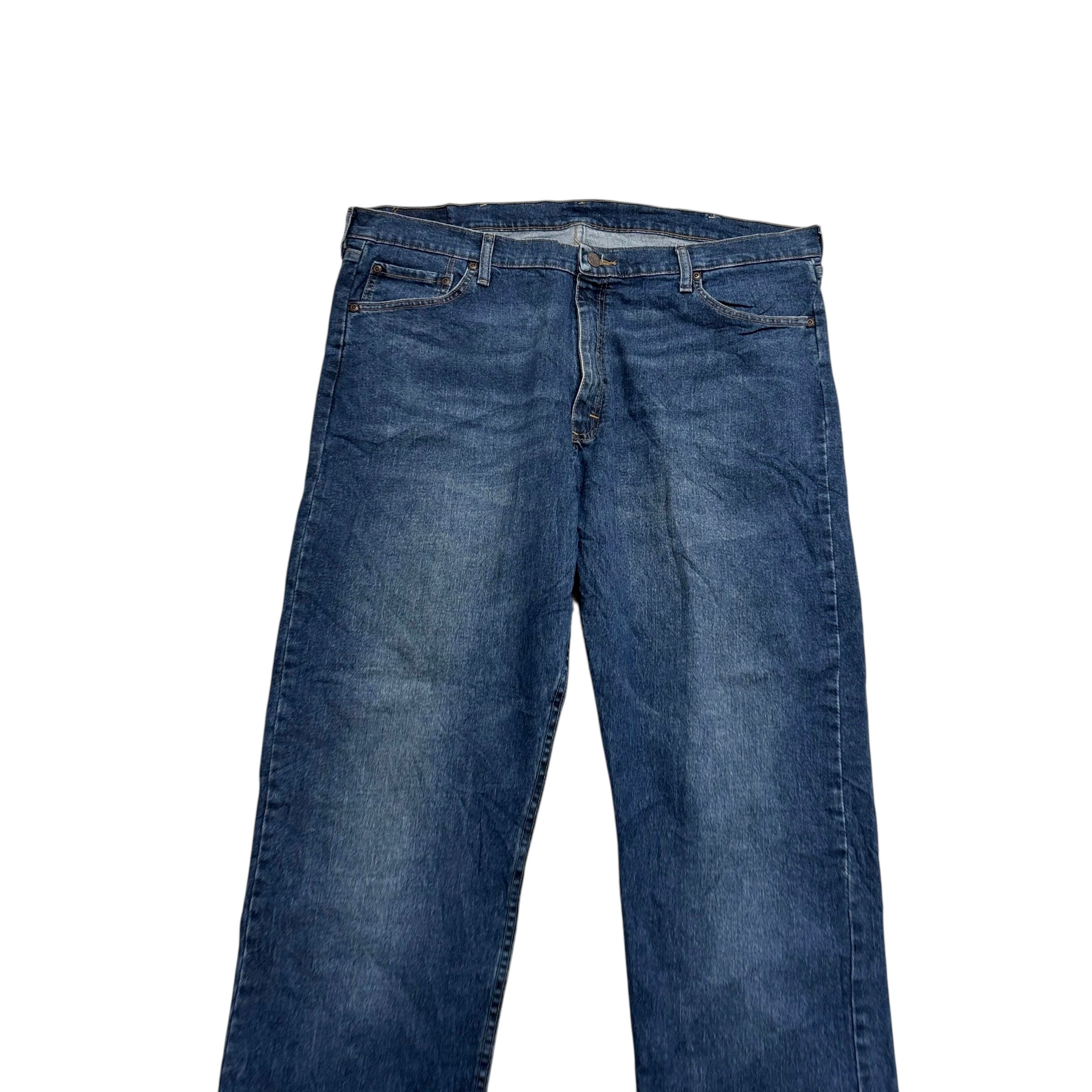 Wrangler Jeans W40 L29 Mens Dark Blue Relaxed Straight Fit Stretch Denim (E)