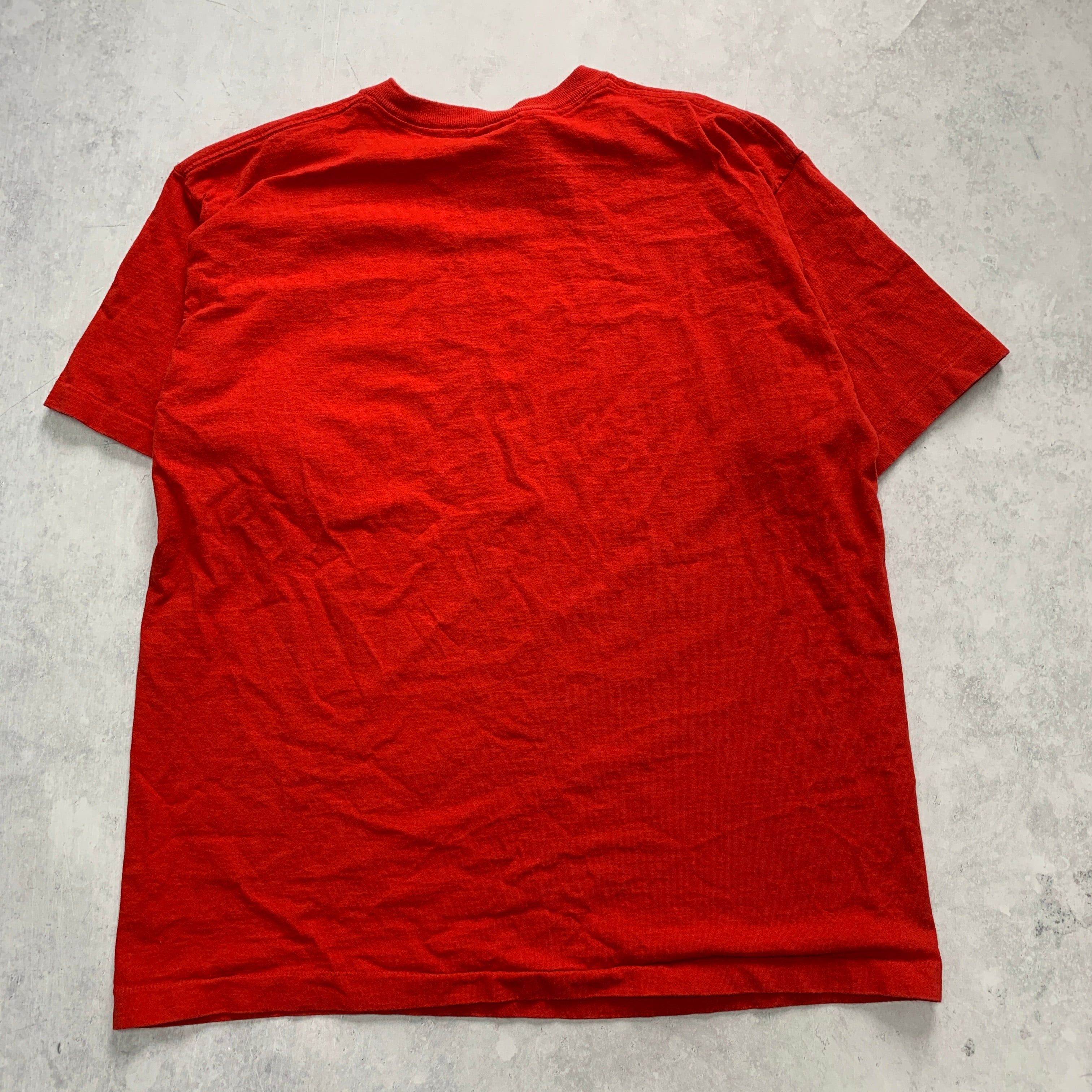 Vintage T Shirt Mens XL Red Single Stitch Graphic Print 90s USA Baseball