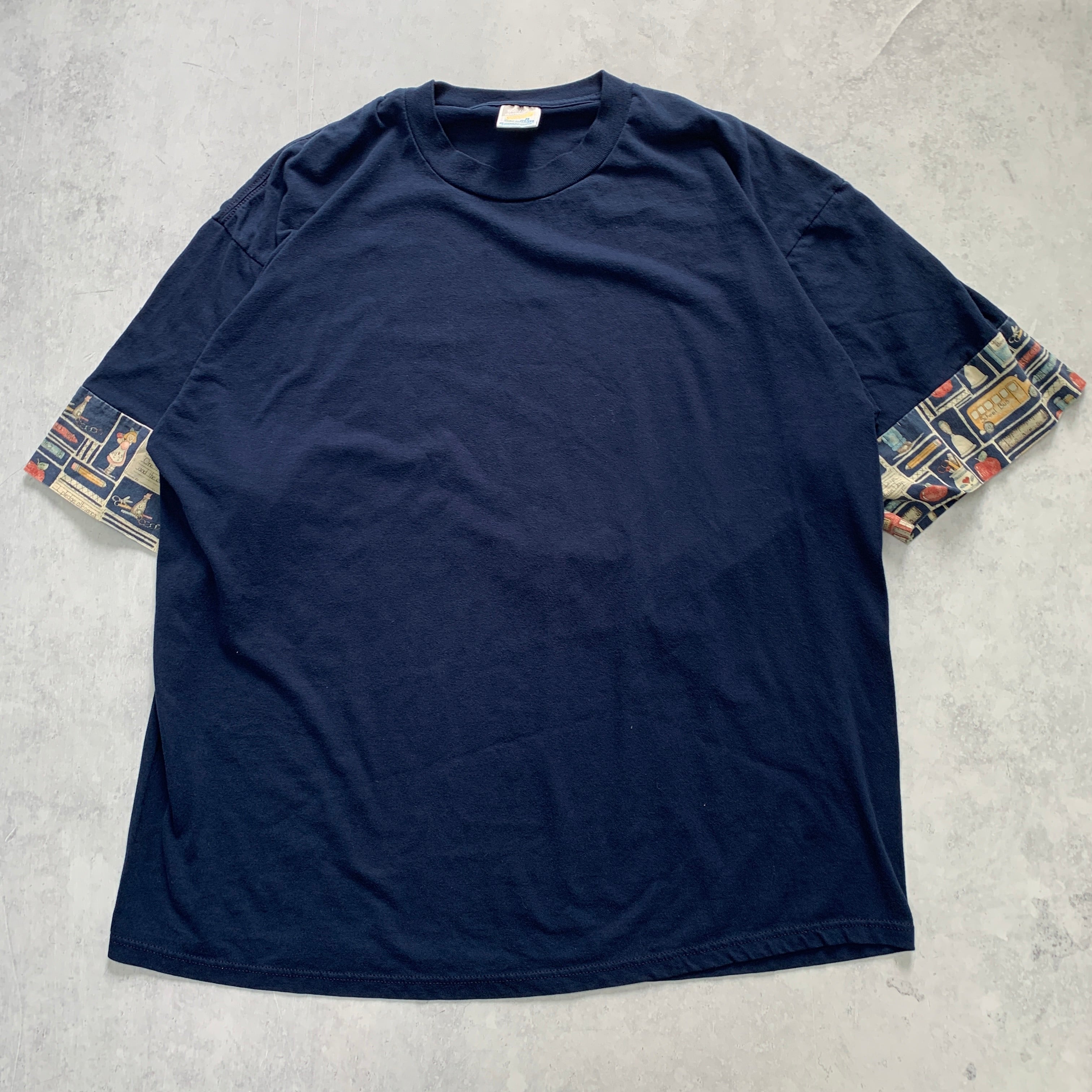 Vintage T Shirt Mens XXL Navy Blue Graphic Print 90s USA