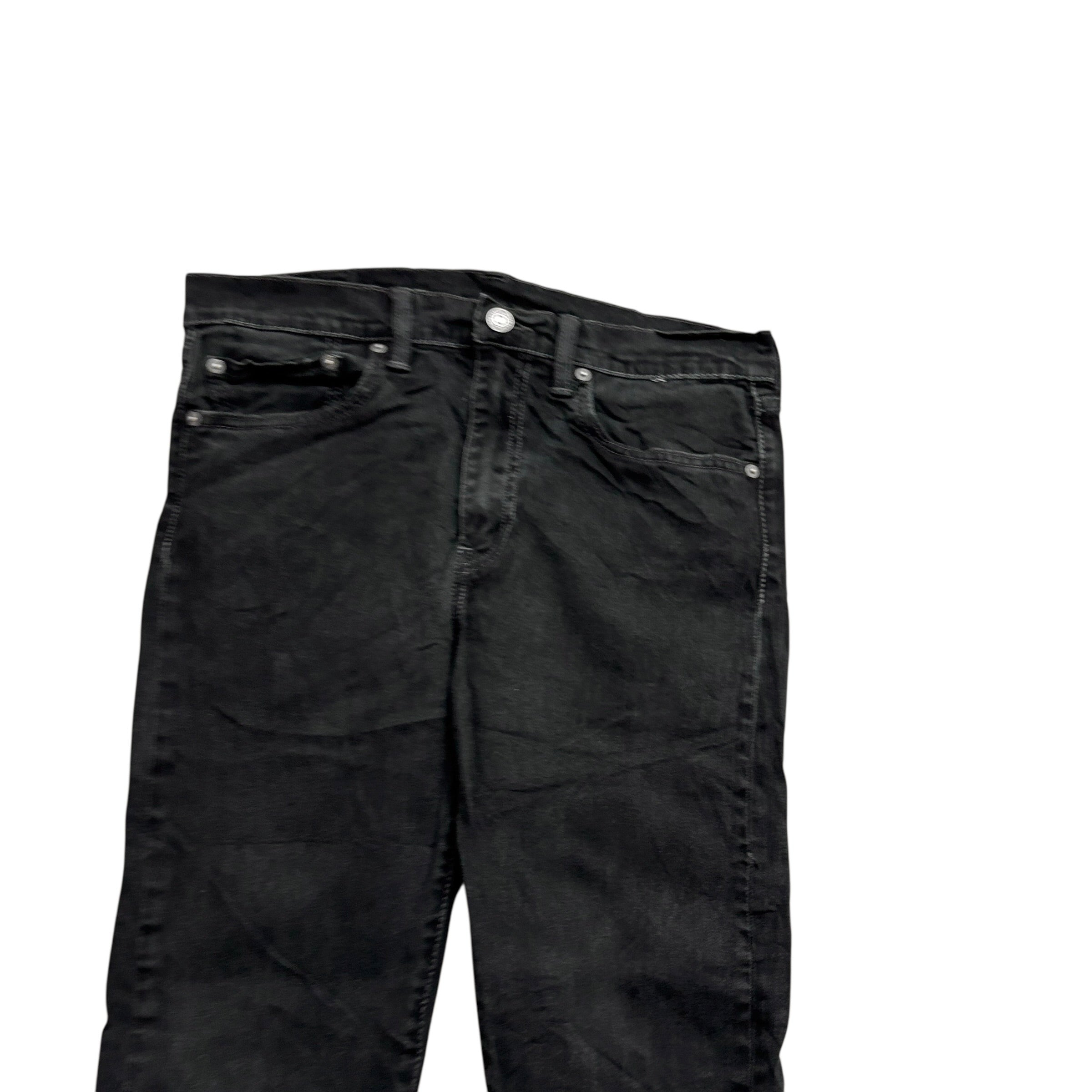 Levis 522 Jeans W32 L29 Mens Black Slim Tapered Fit Stretch Denim