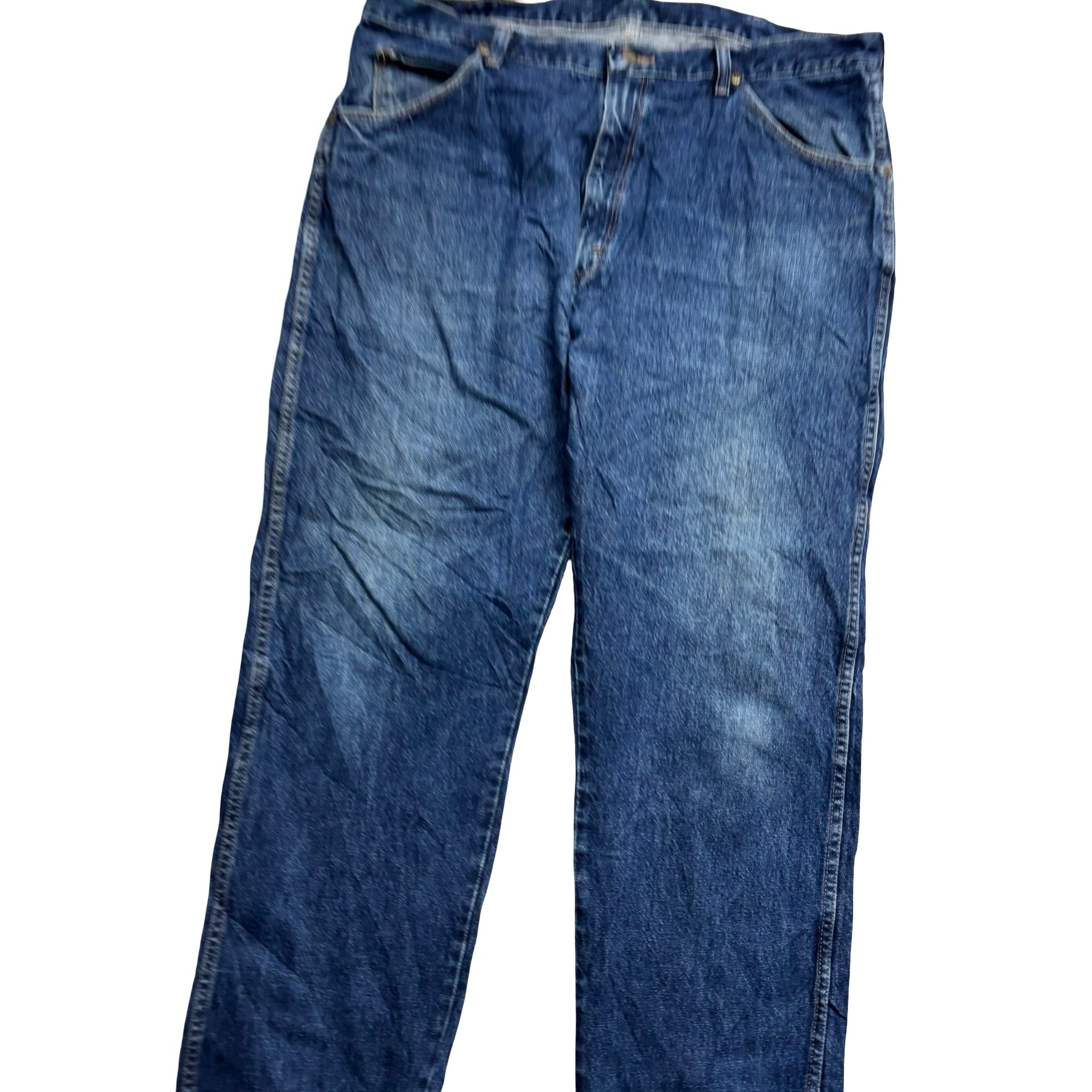 Wrangler Jeans W38 L32 Mens Dark Blue Regular Straight Fit Vintage Denim