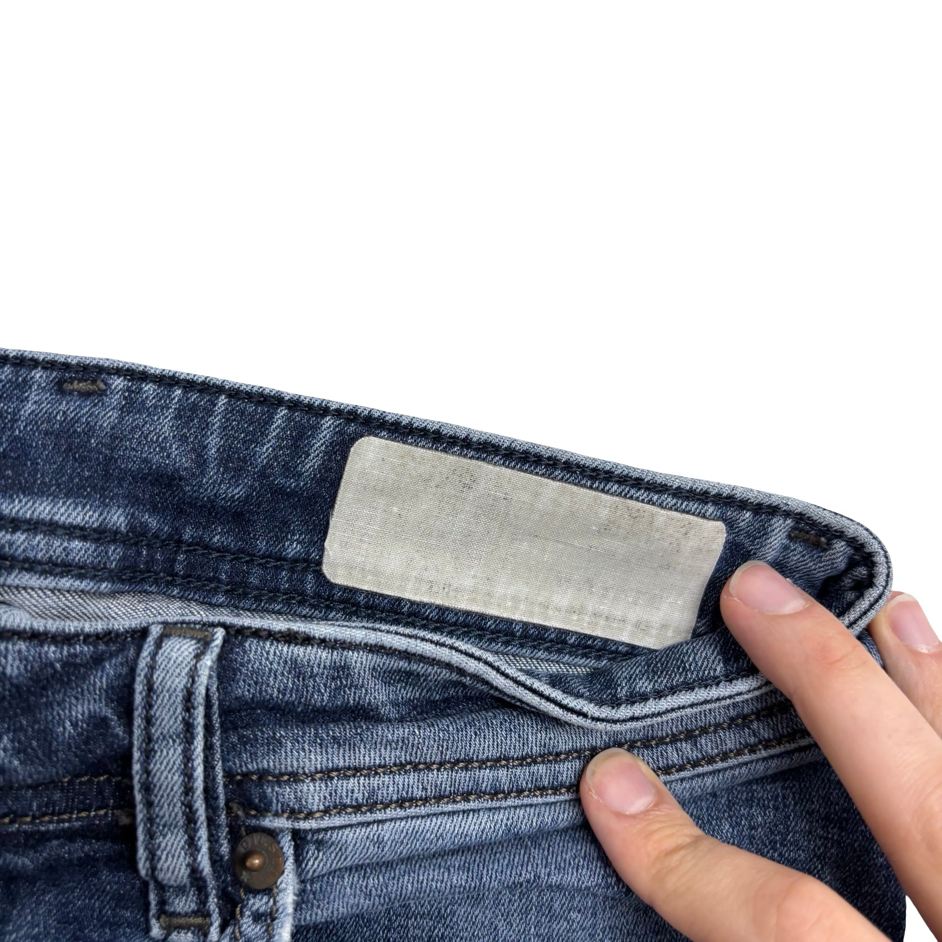 Diesel Waykee Jeans W30 L31 Mens Navy Blue Slim Straight Fit Stretch Denim