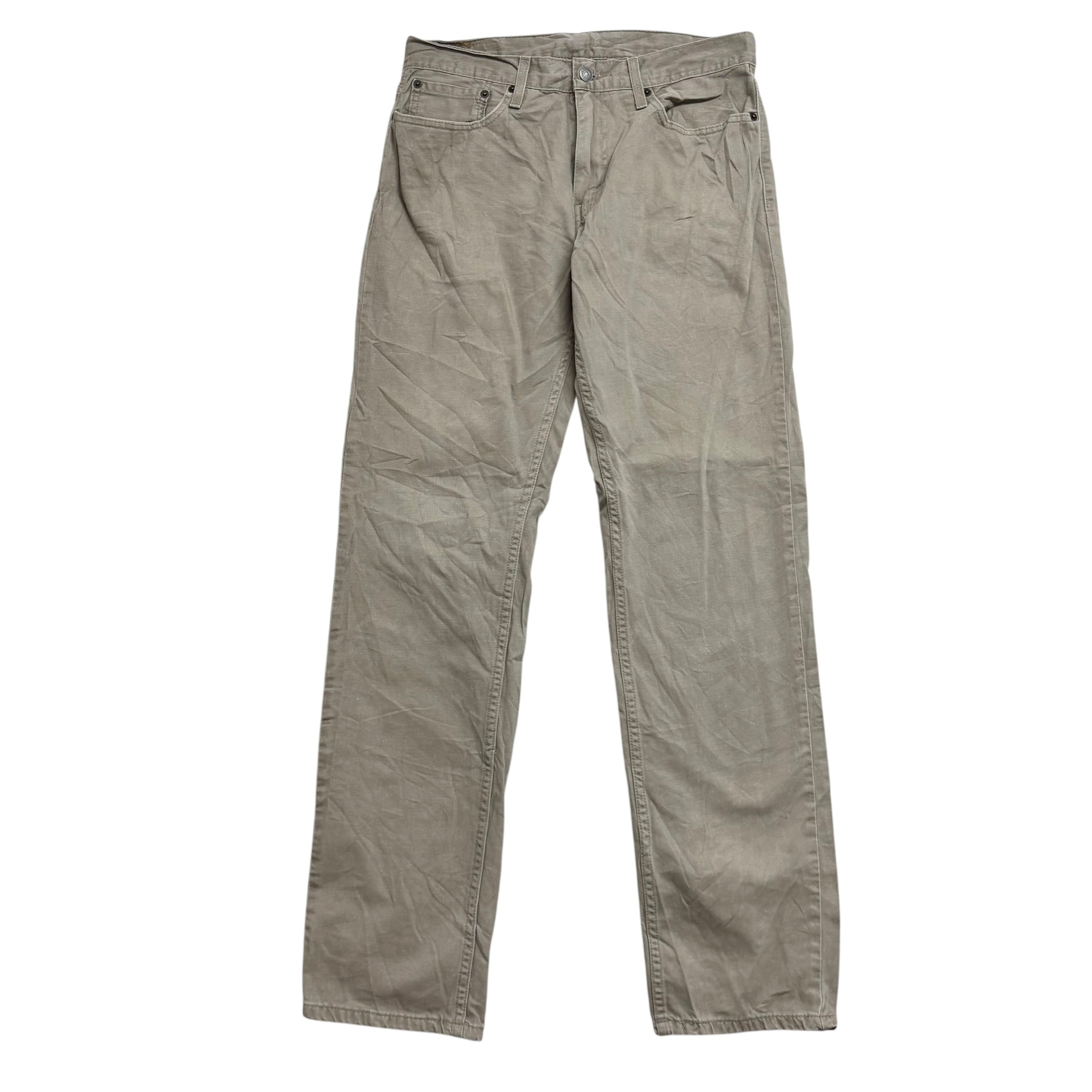 Levis 559 Jeans W32 L36 Mens Beige Regular Straight Fit Denim
