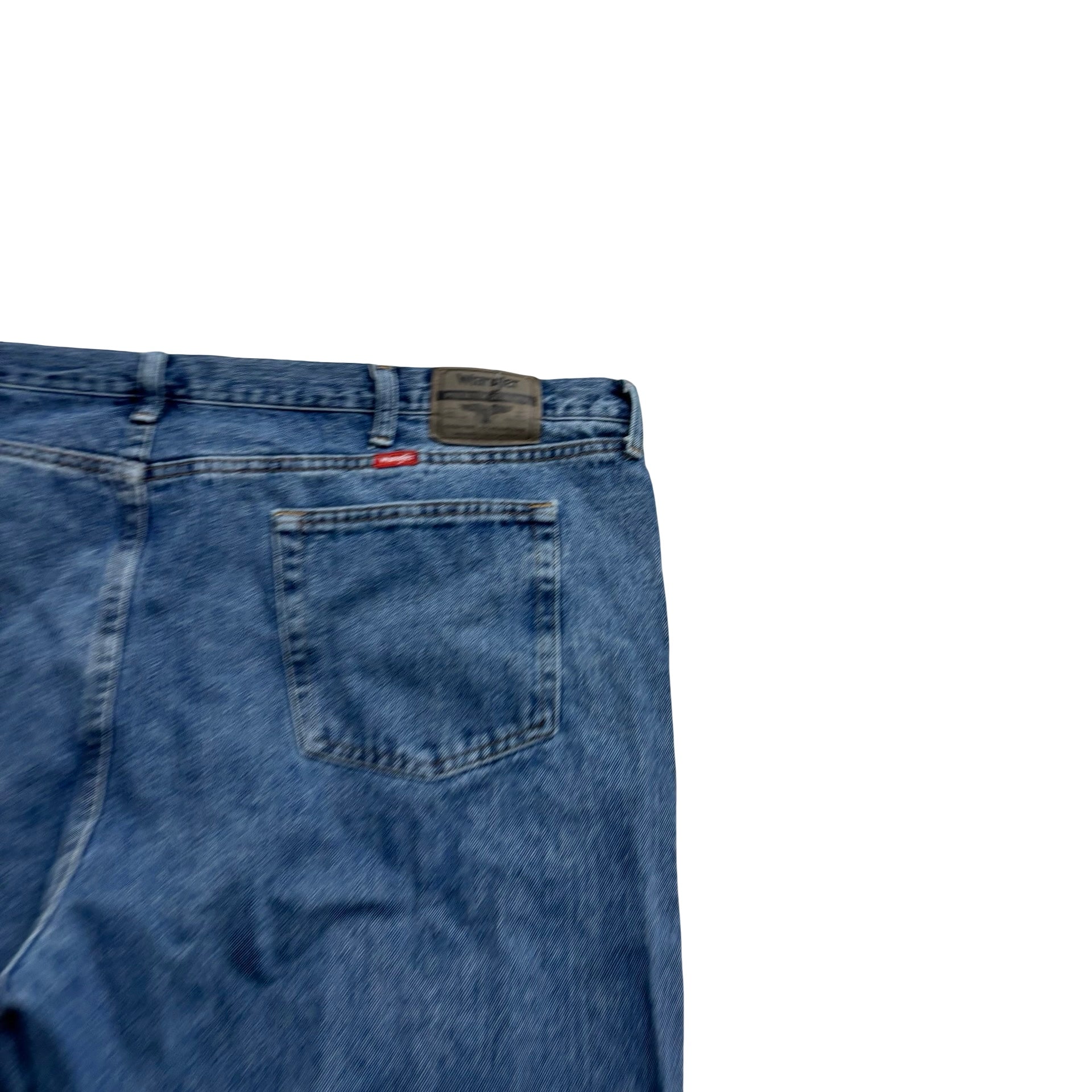 Wrangler Jeans W50 L30 Mens Mid Blue Relaxed Straight Fit Denim (E)