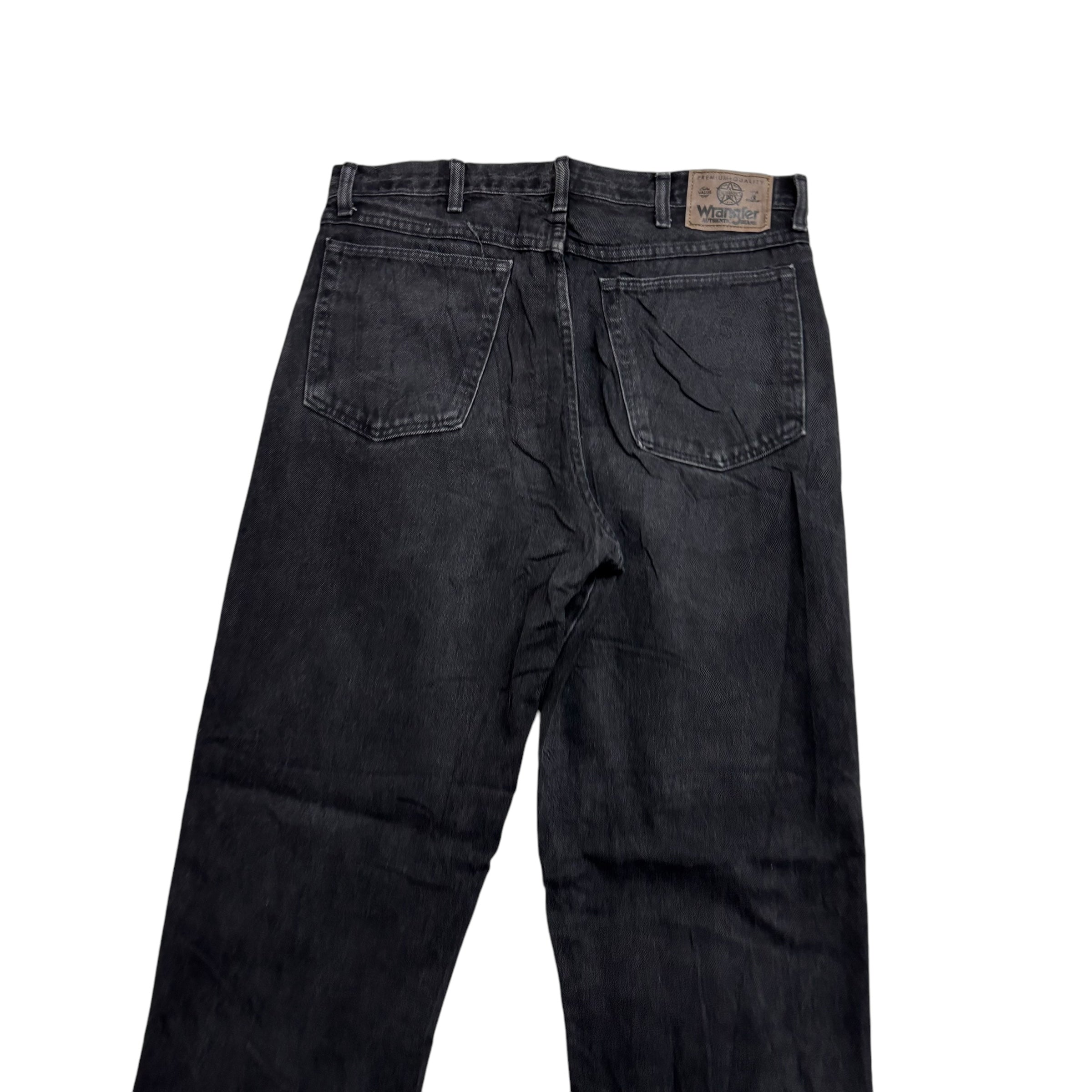Wrangler Jeans W34 L34 Mens Black Regular Taper Fit Vintage 90s Denim