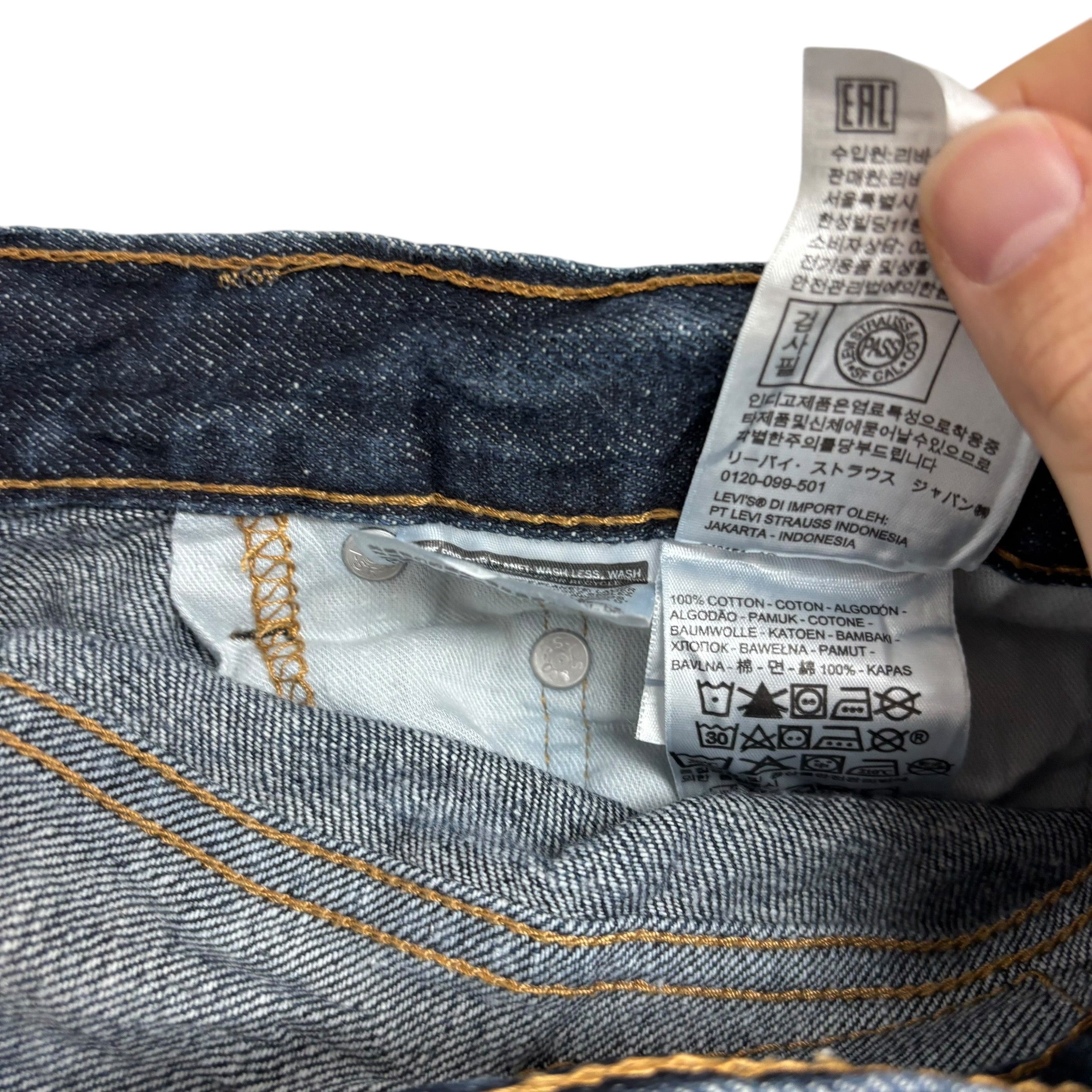 Levis 505 Jeans W36 L32 Mens Dark Blue Regular Straight Fit Denim