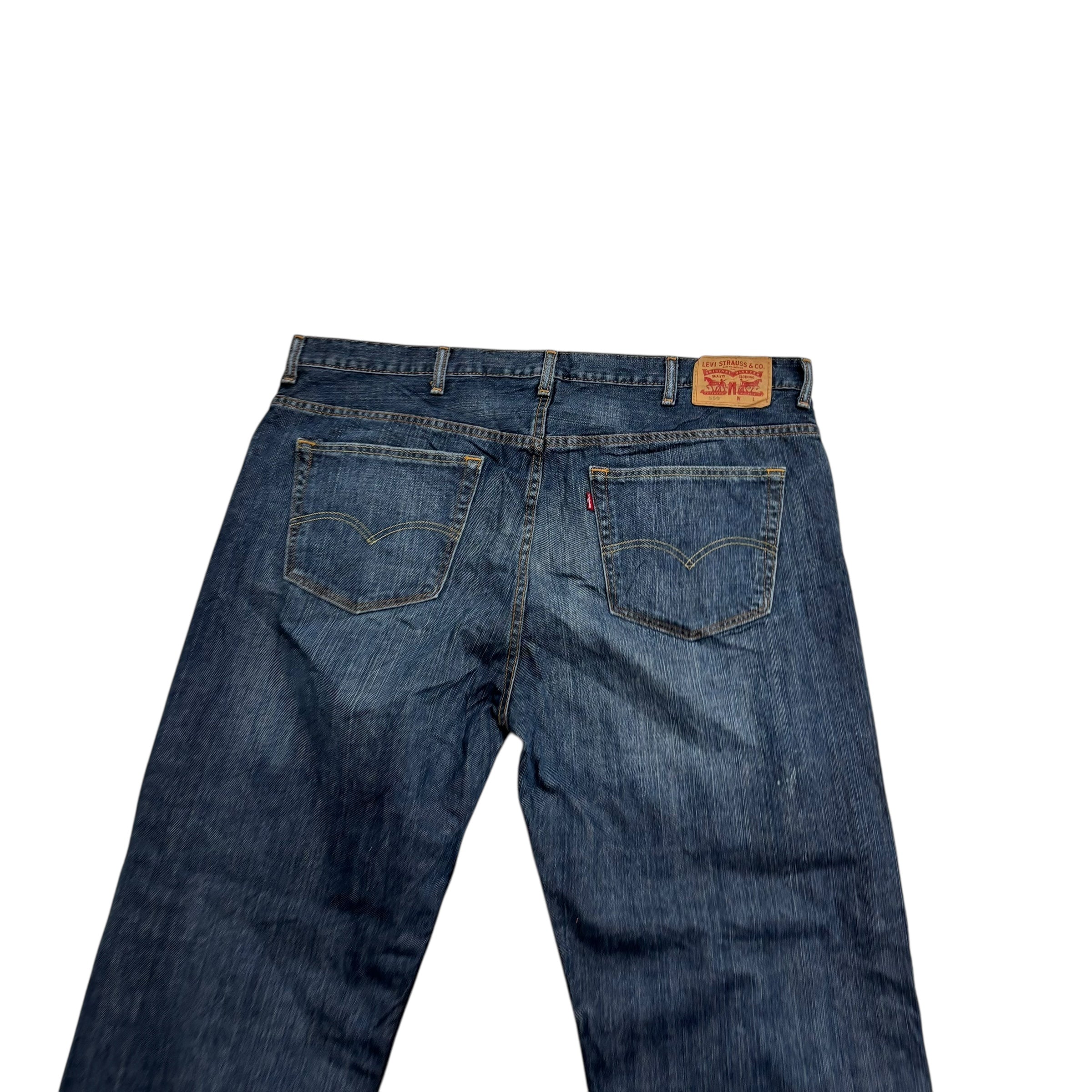 Levis 559 Jeans W44 L33 Mens Dark Blue Baggy Relaxed Straight Fit Denim