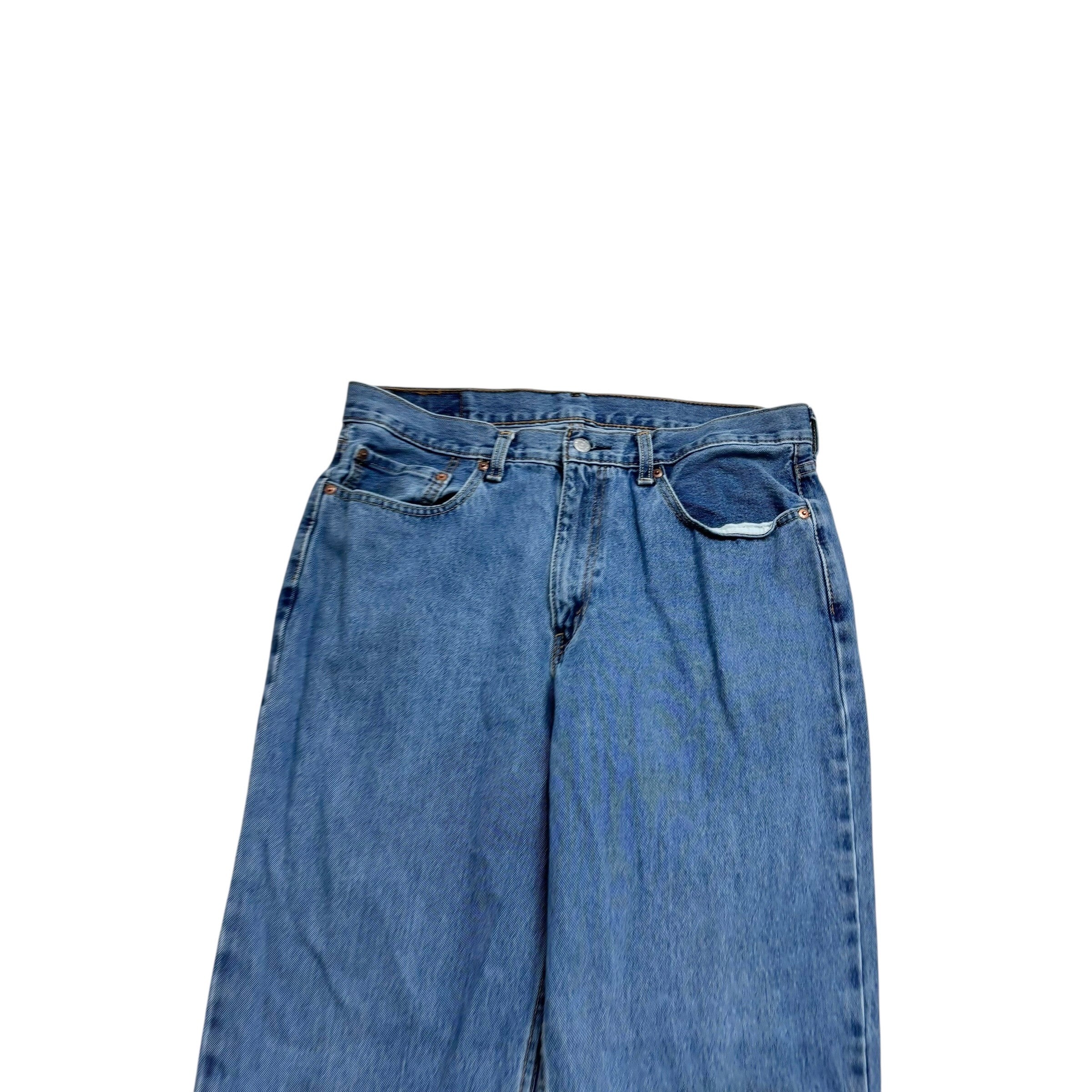 Levis 550 Jeans W36 L32 Mens Mid Blue Baggy Relaxed Straight Fit Denim (F)