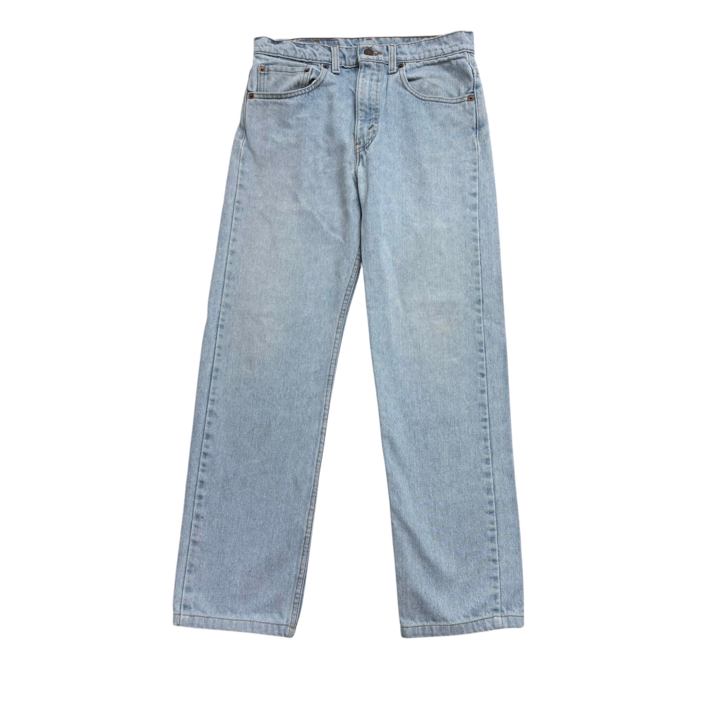 Levis 505 Jeans W30 L30 Mens Light Blue Regular Straight Fit Made In USA Vintage