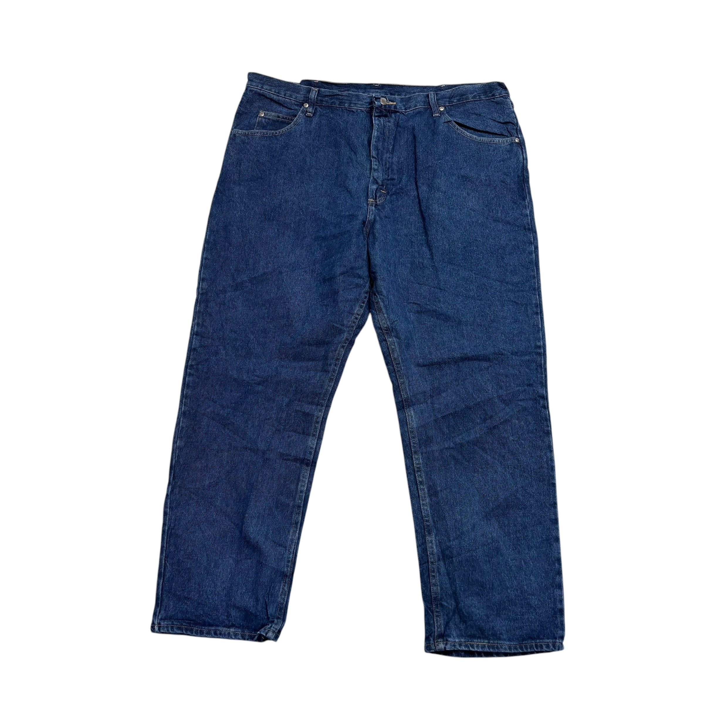Wrangler Jeans W42 L30 Mens Dark Blue Relaxed Straight Fit Baggy Denim (E)