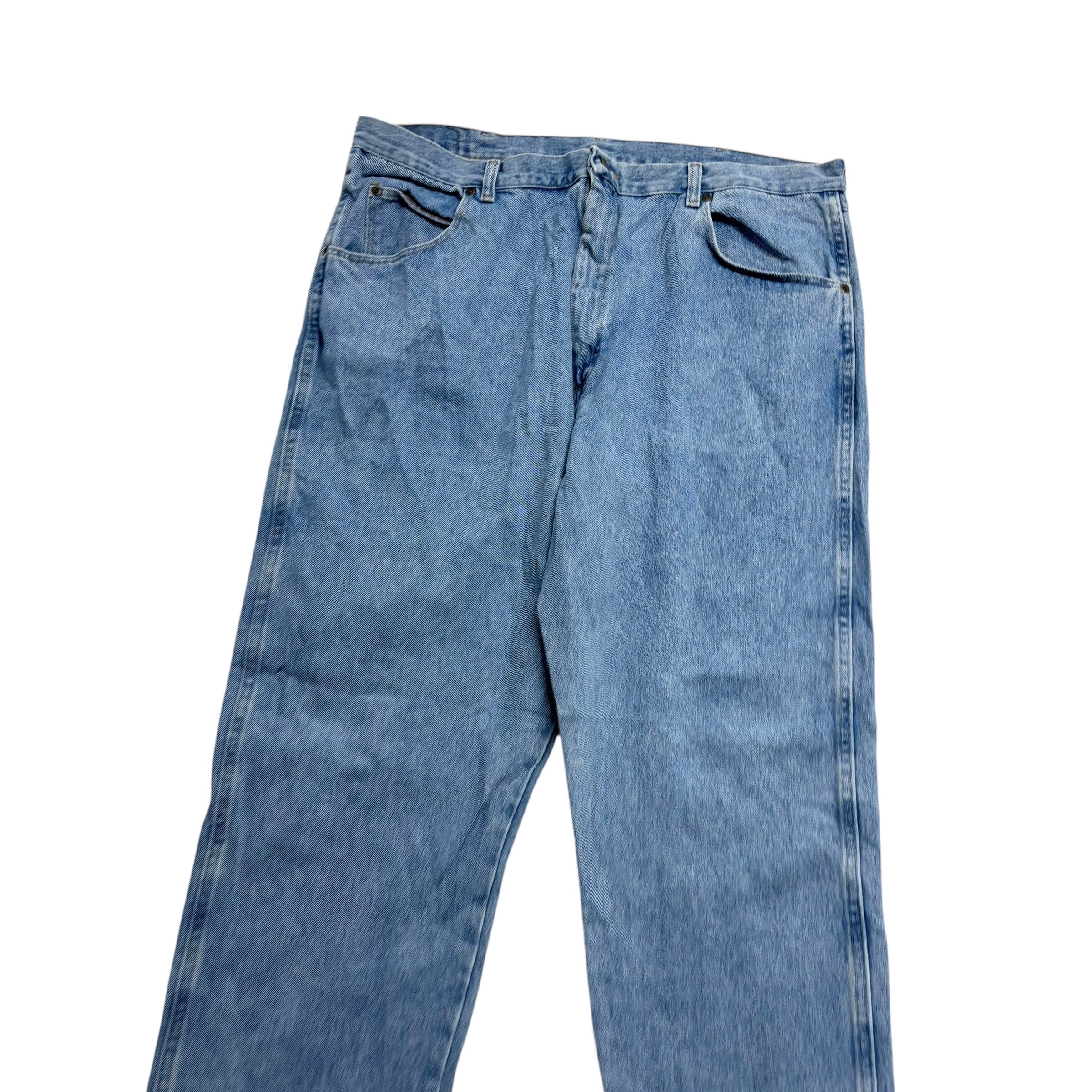 Wrangler Jeans W42 L32 Mens Light Blue Relaxed Tapered Fit Vintage Denim (E)
