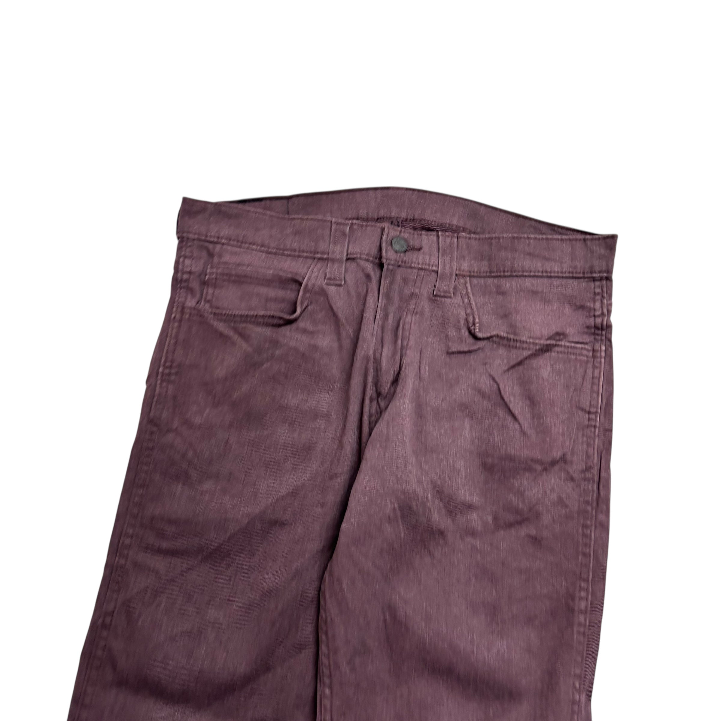 Levis 511 Trousers W33 L26 Mens Purple Slim Fit Stretch Pants
