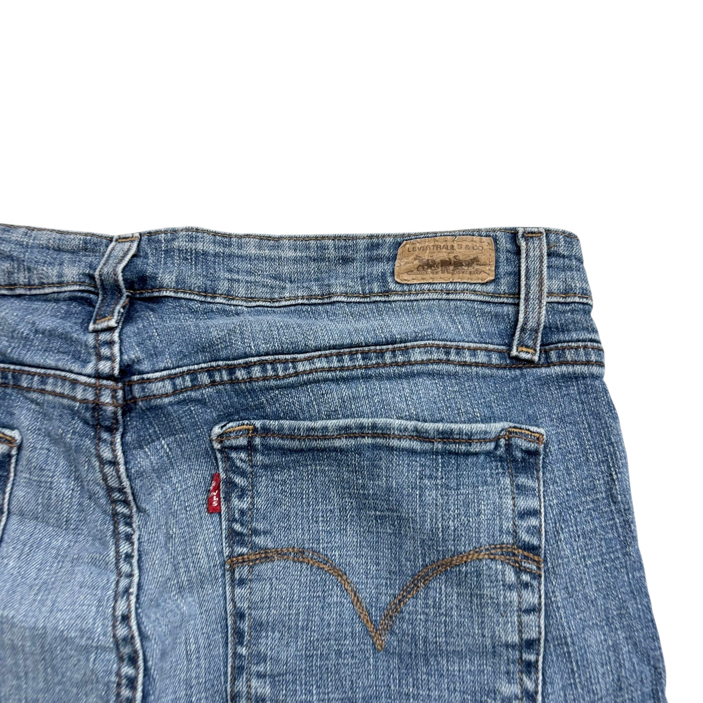 Levis Skinny Jeans W34 L31 Womens Mid Rise Mid Blue Vintage Stretch Denim (E)
