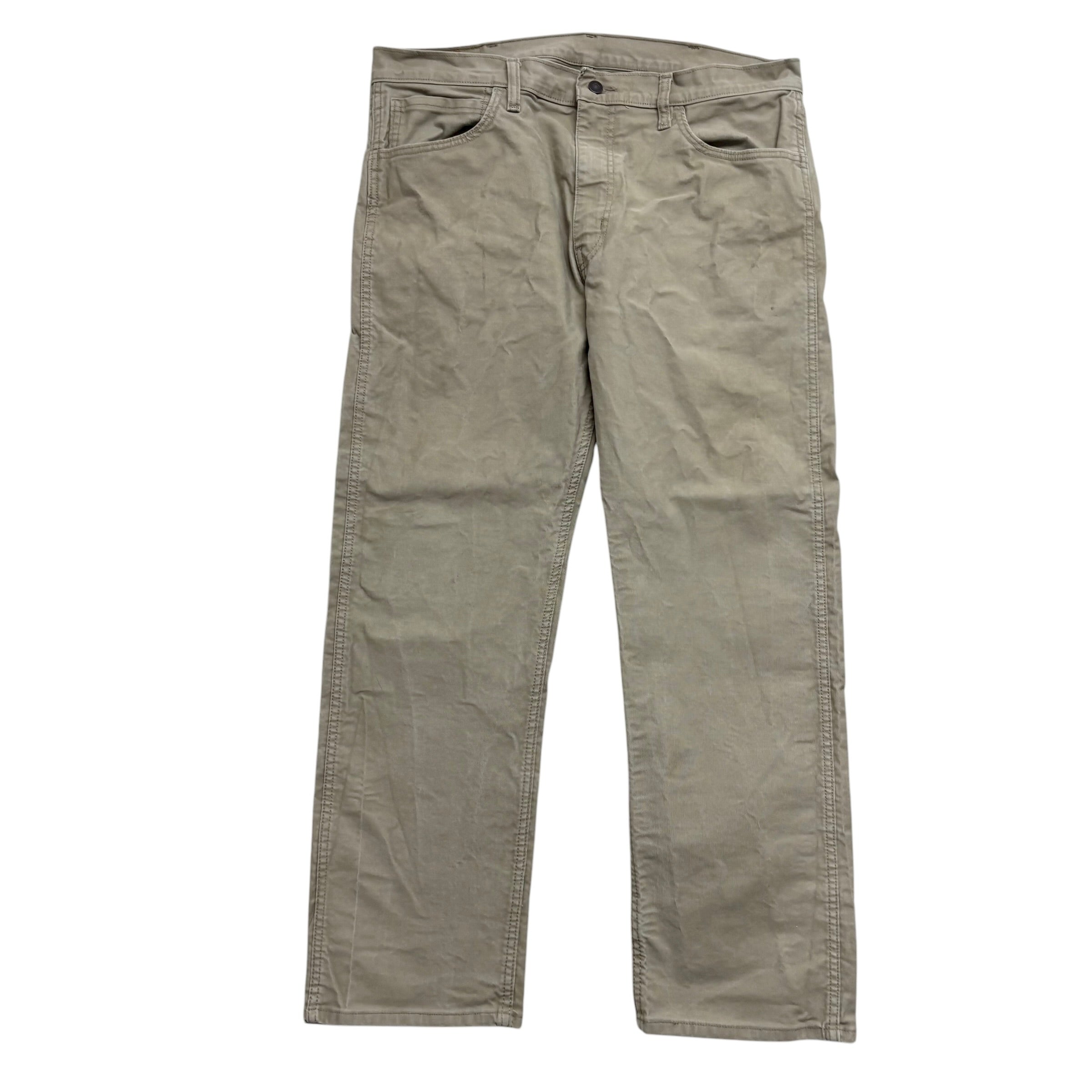 Levis Workwear Jeans W38 L30 Mens Beige Regular Straight Fit Stretch Denim (F)