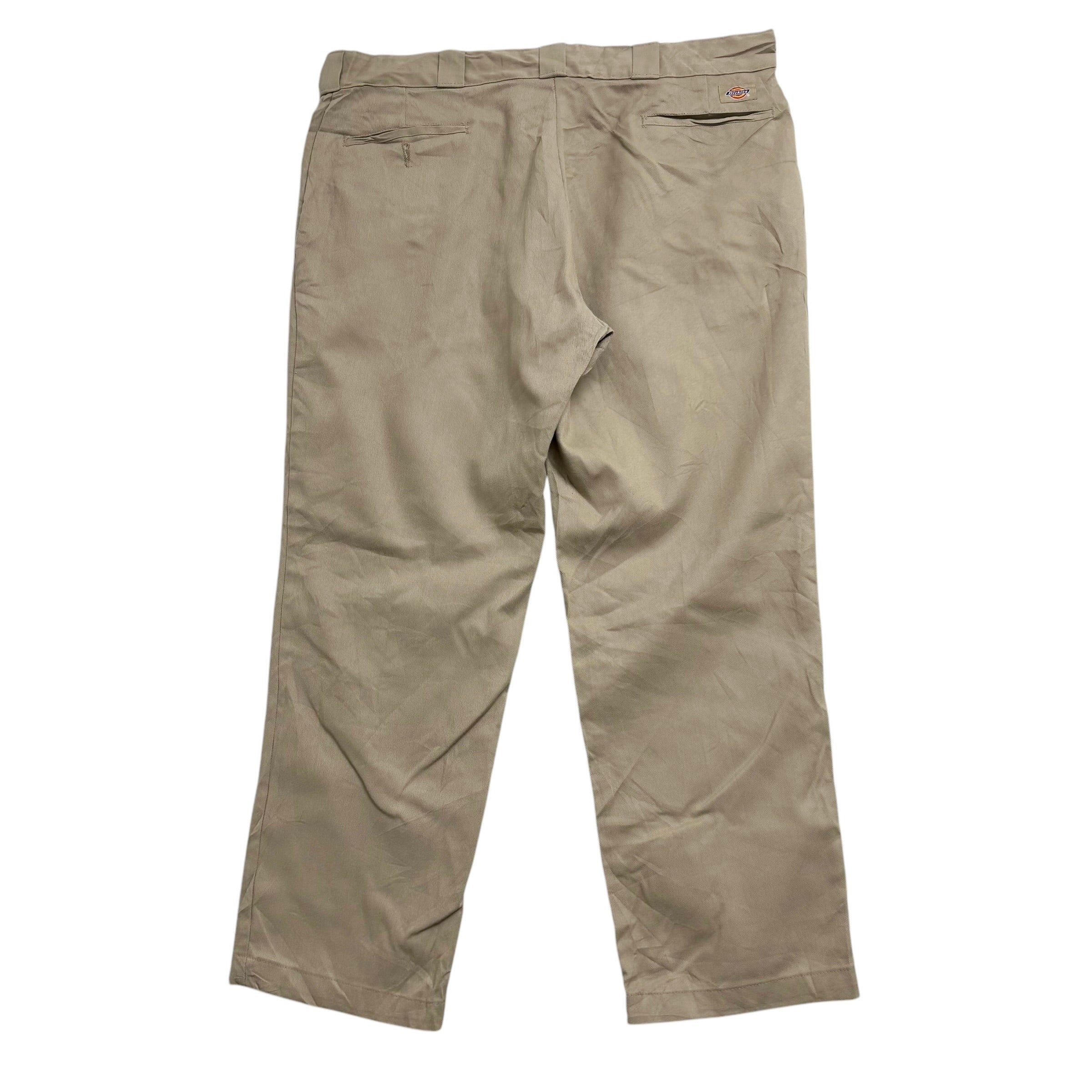 Dickies 874 Trousers W40 L30 Mens Beige Pants Original Straight Fit Workwear