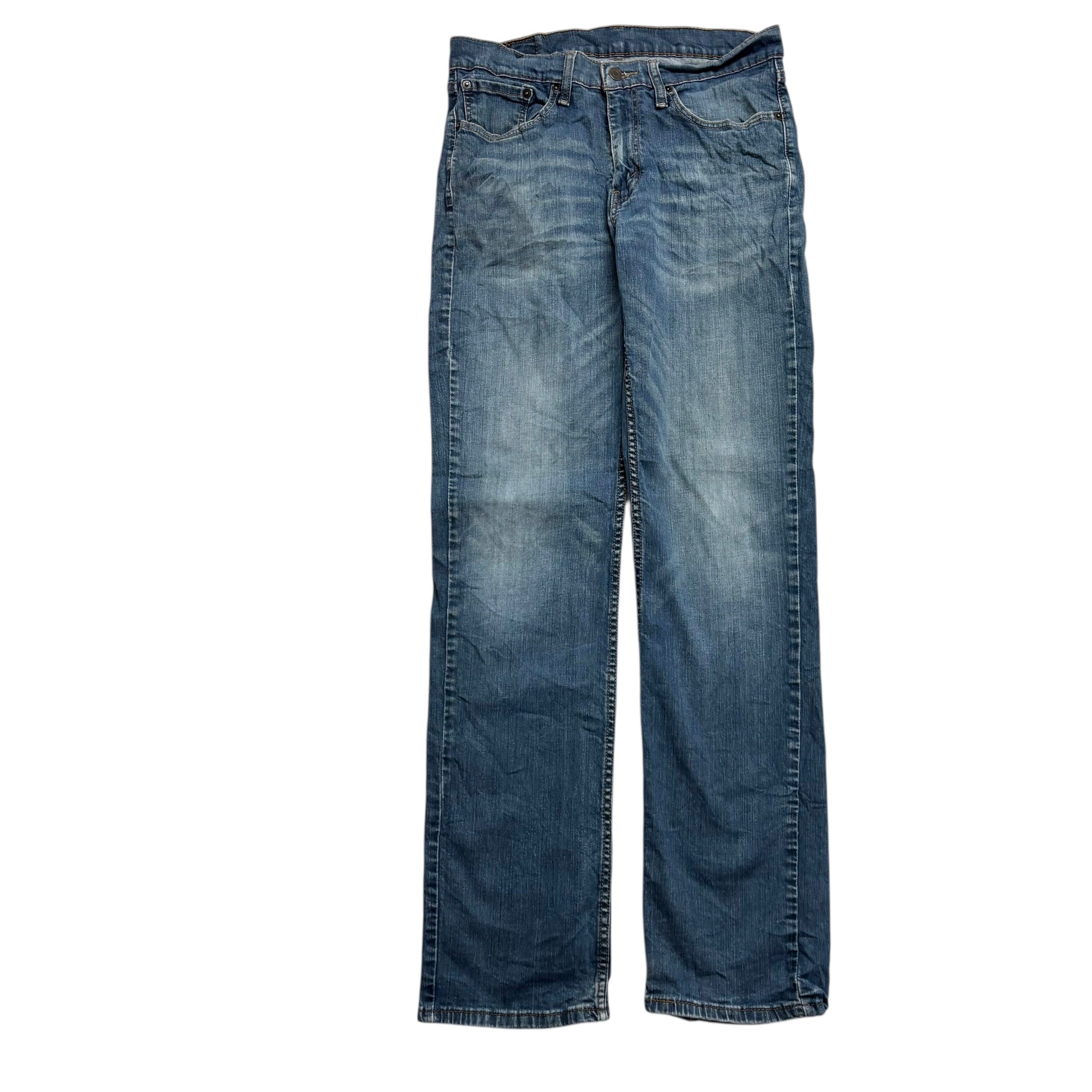 Levis 514 Jeans W32 L34 Mens Mid Blue Regular Straight Fit Stretch Denim