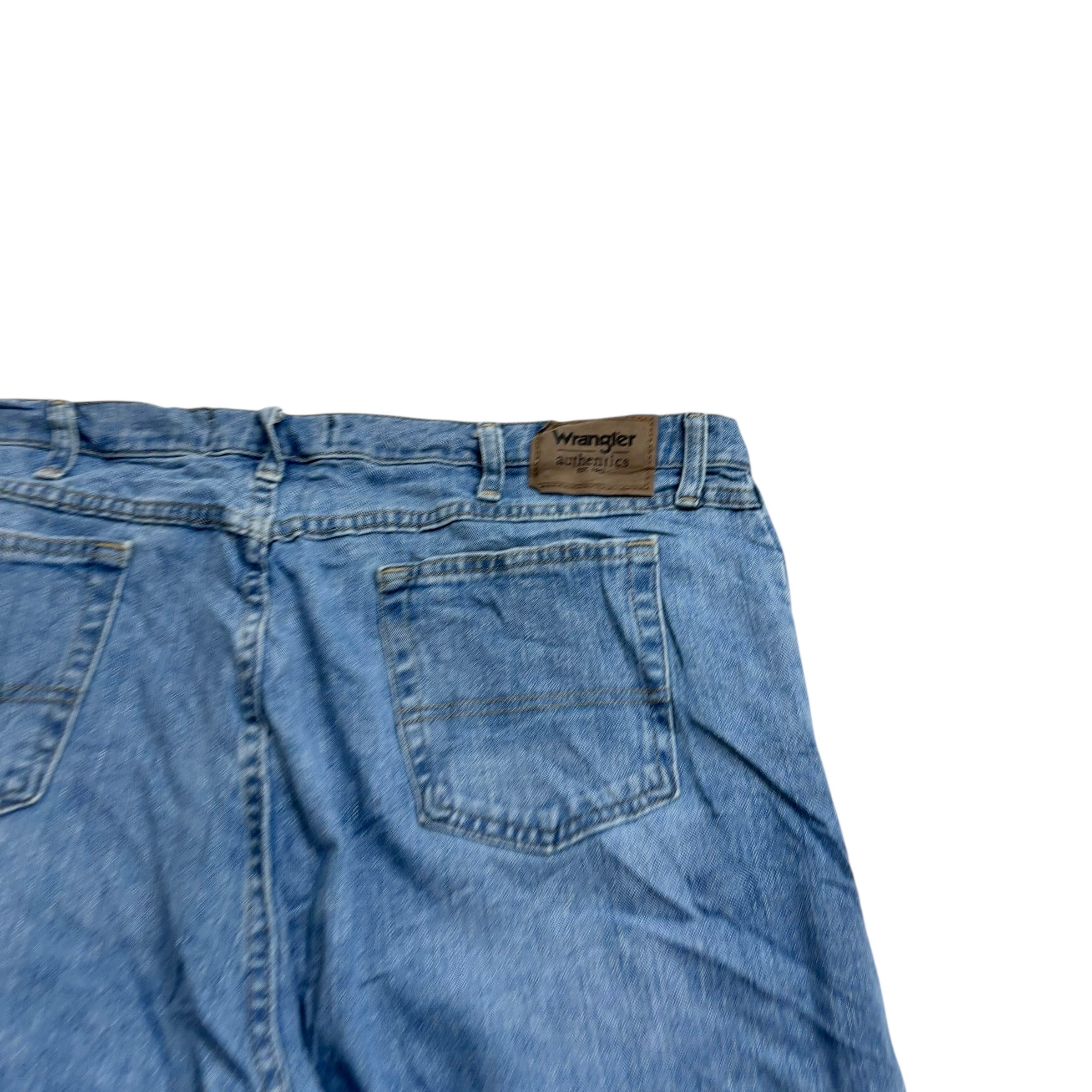 Wrangler Jeans W44 L30 Mens Light Blue Relaxed Straight Fit Stretch Denim (E)