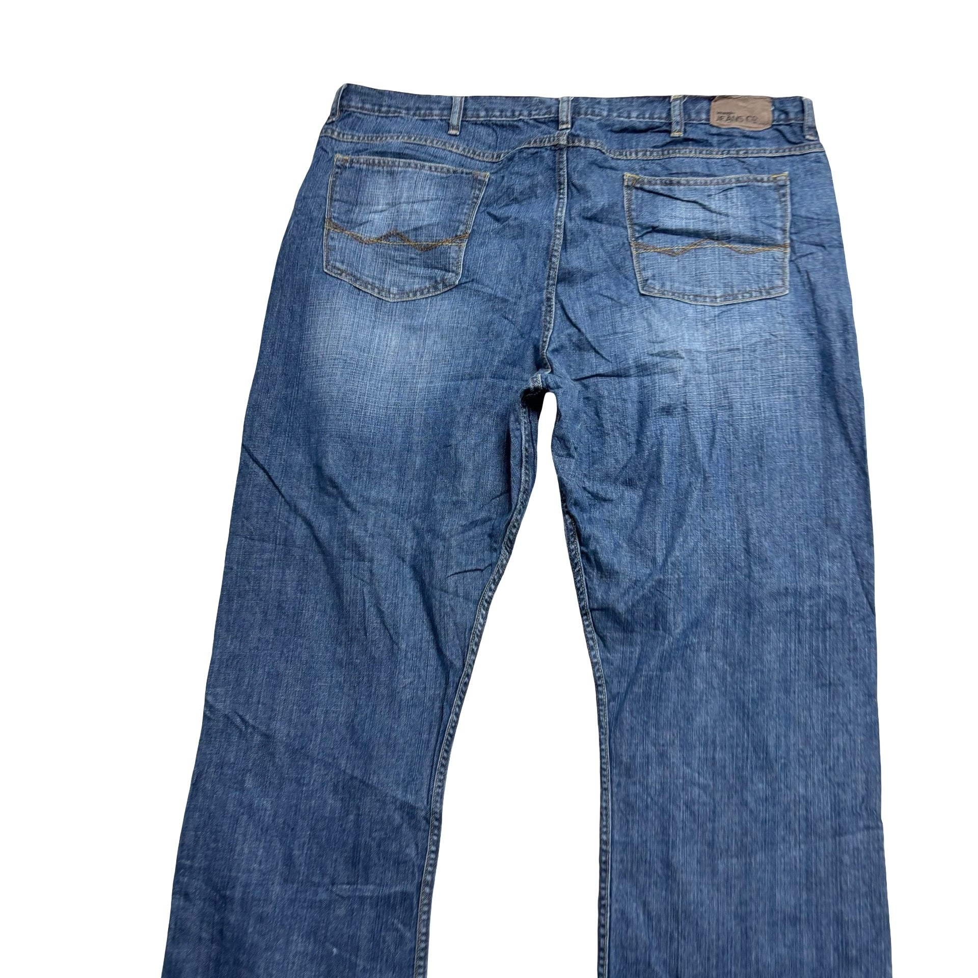 Wrangler Jeans W42 L32 Mens Mid Blue Relaxed Bootcut Fit Vintage Denim (E)