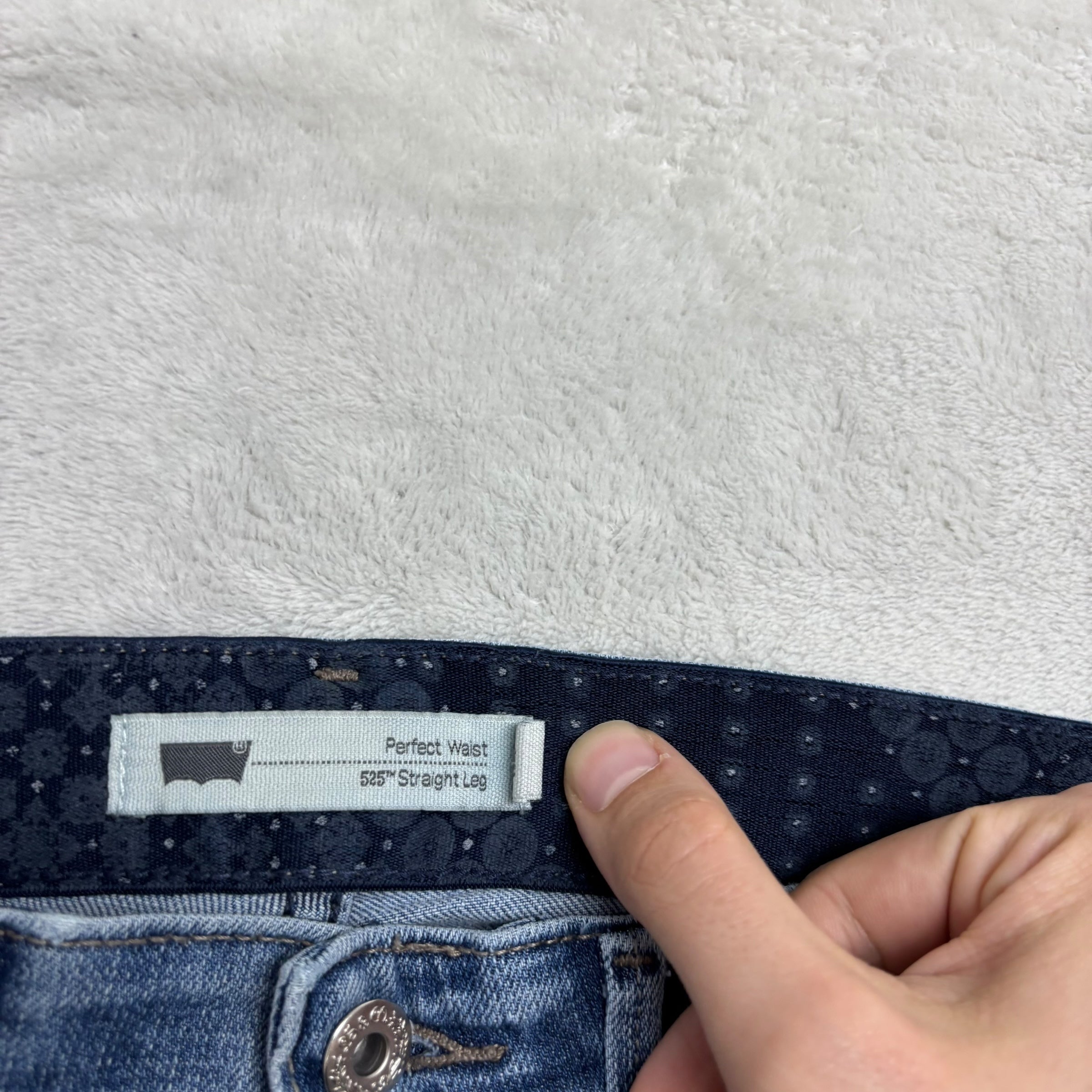 Levis 525 Jeans W27 L31 Womens Mid Blue Regular Straight Stretch Vintage Denim