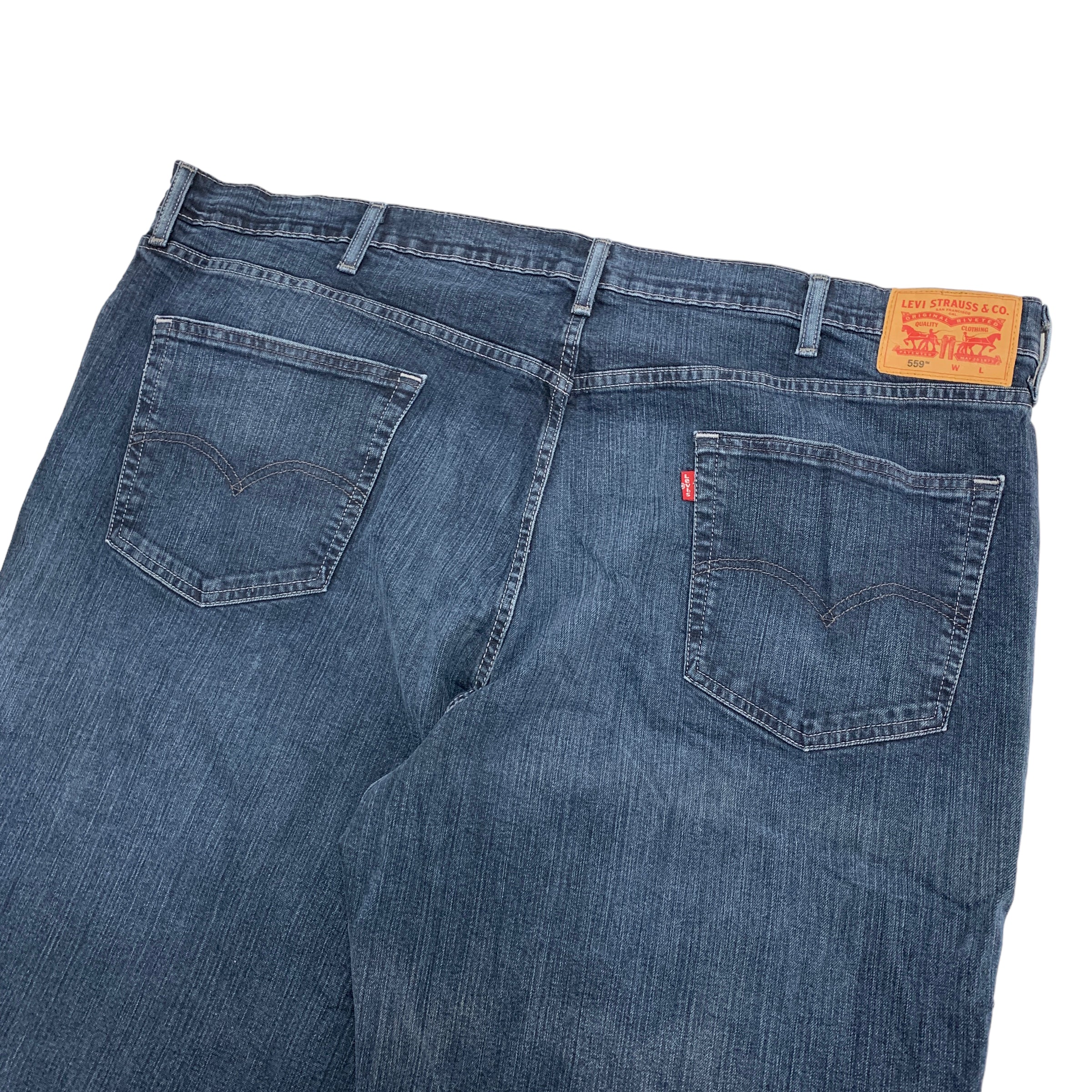 Levis 559 Jeans W48 L30 Mens Blue Baggy Relaxed Straight Fit Stretch Denim