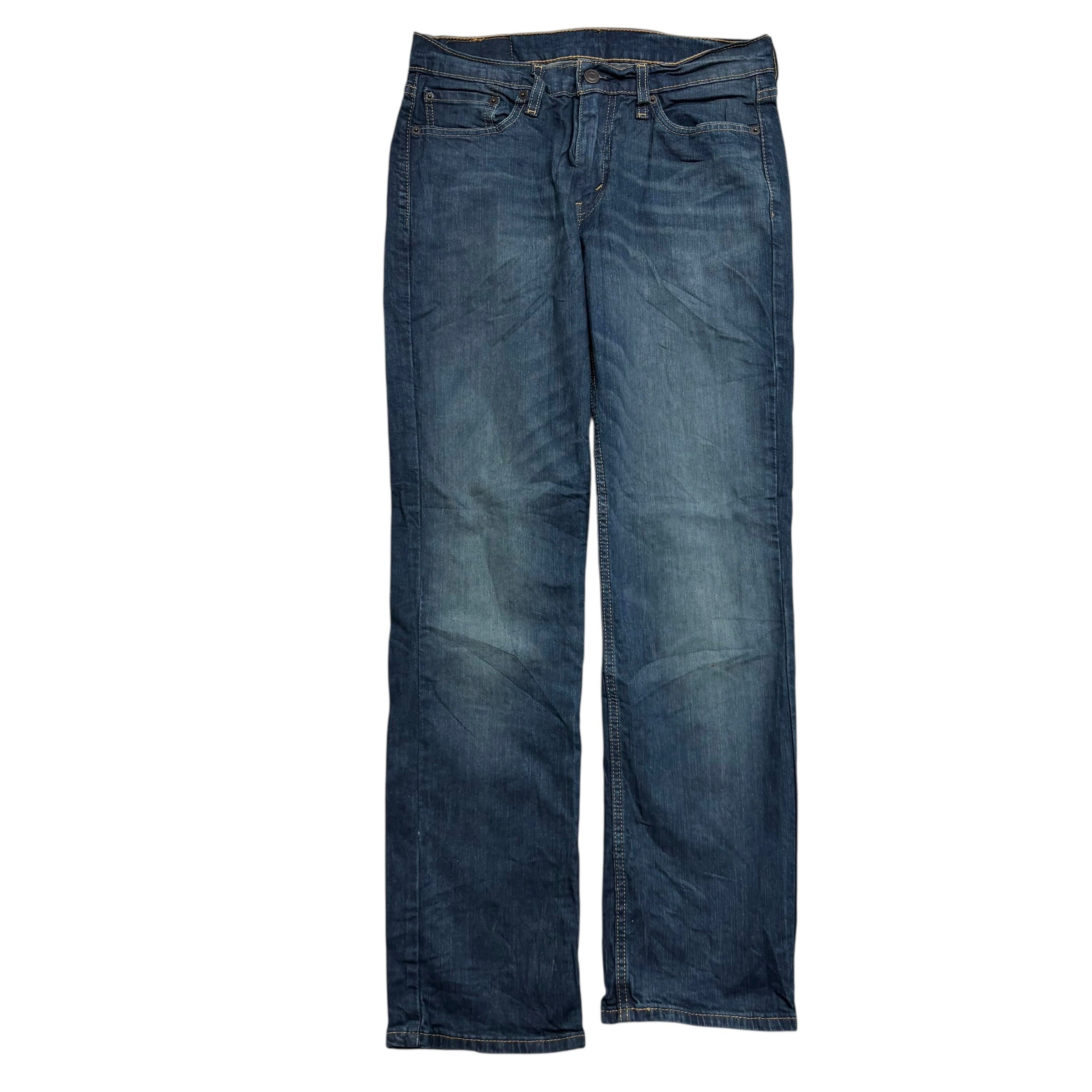 Levis 514 Jeans W30 L30 Mens Dark Blue Regular Straight Fit Stretch Denim (E)